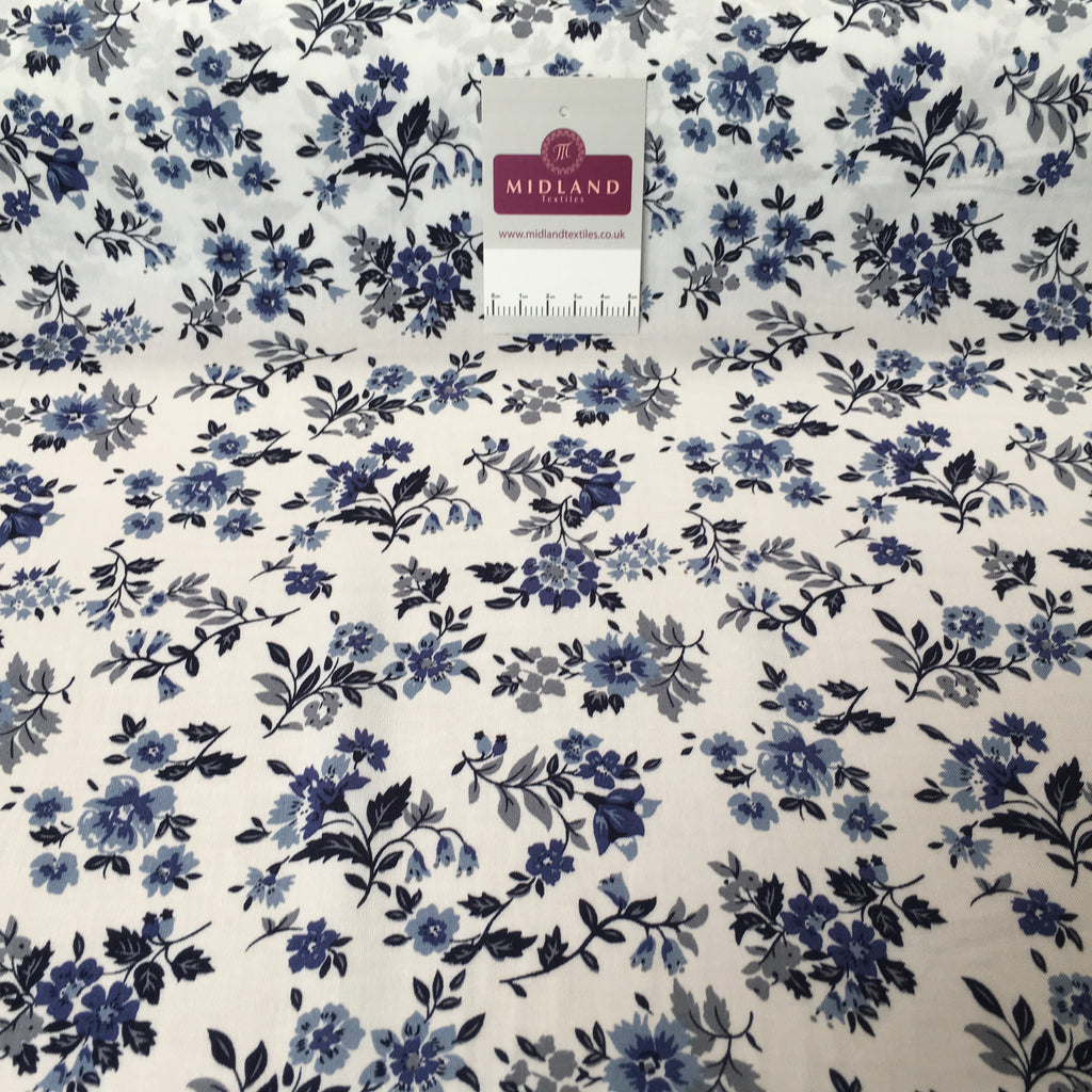 Floral prints fine Viscose Rayon dress challis Fabric M1469 Mtex