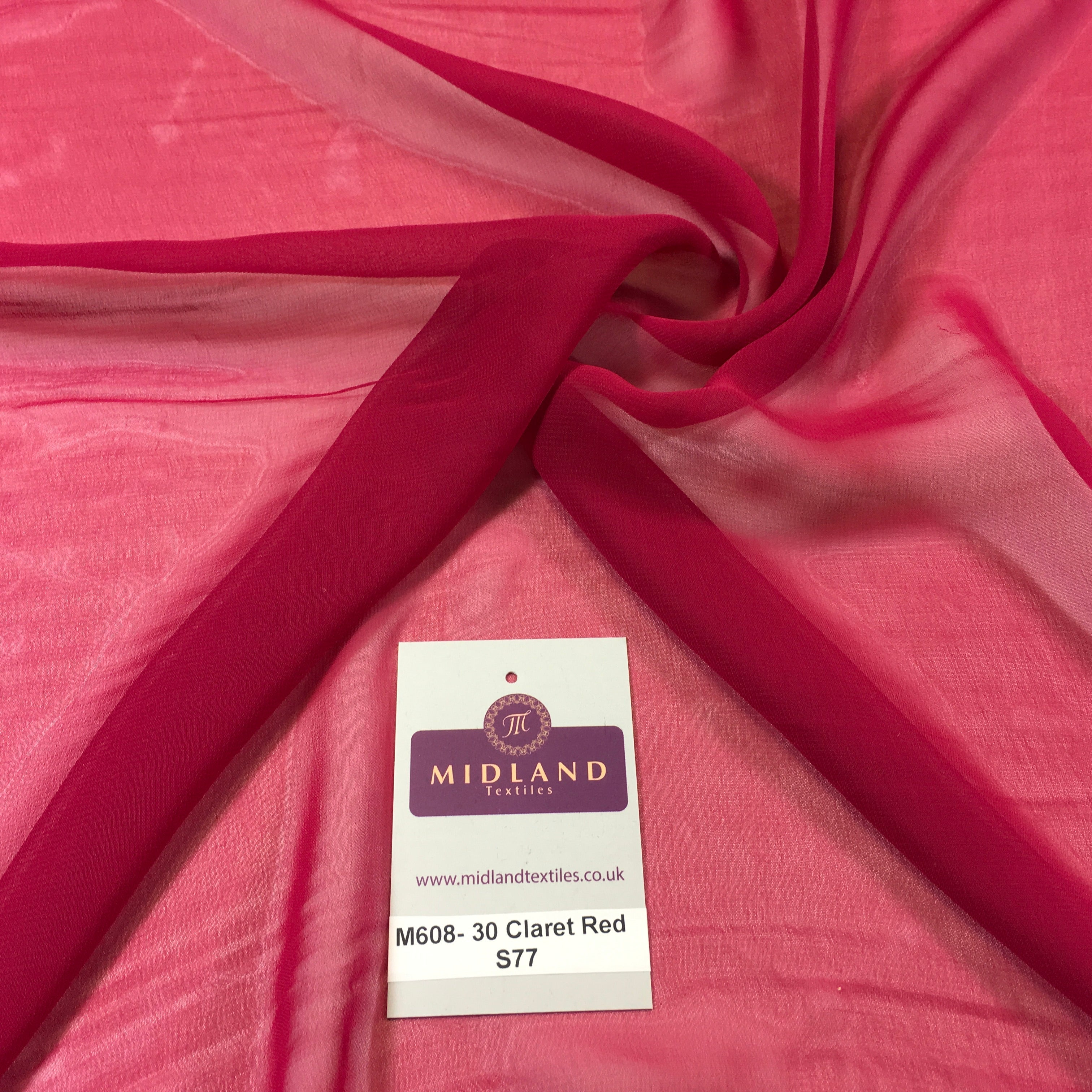 Samples Only of Hi-Multi Caress Chiffon Sheer Fabric Semi-Transparent  M608 Mtex