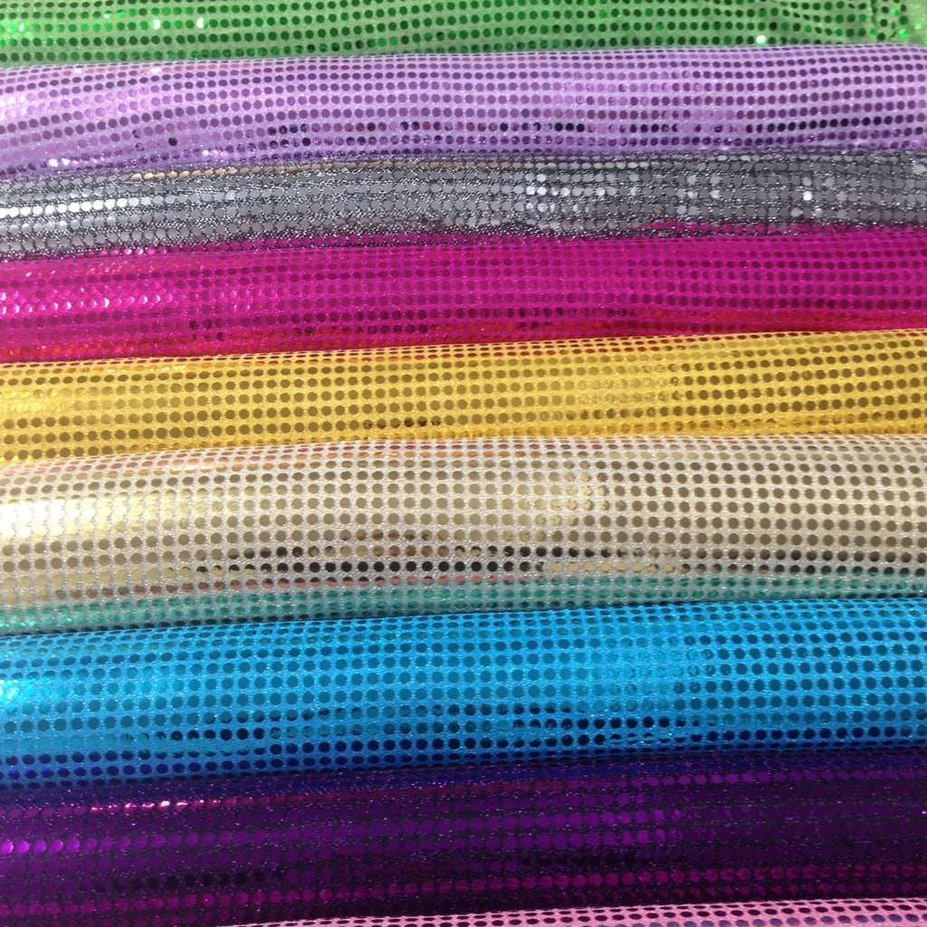 6mm Sequin fabric shiny sparkly material fancy dress costume Per Metre M63 Mtex