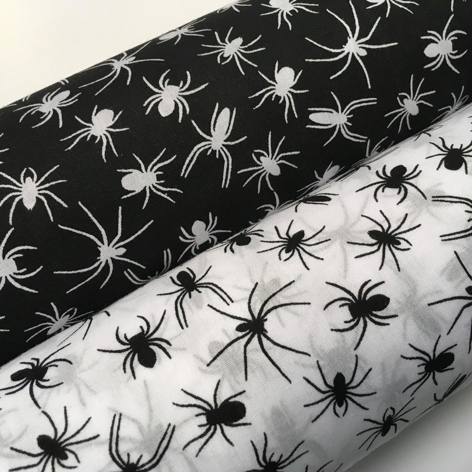 Halloween Spooky Spider insect Printed poly cotton fabric 45' Wide MD941 Mtex