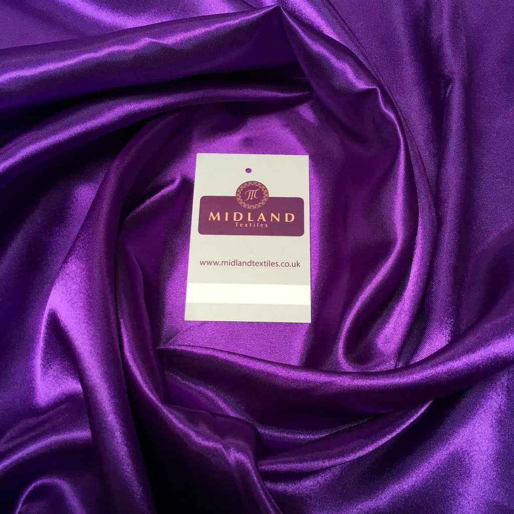 Plain Smooth Silky Satin Dressmaking Fabric 58