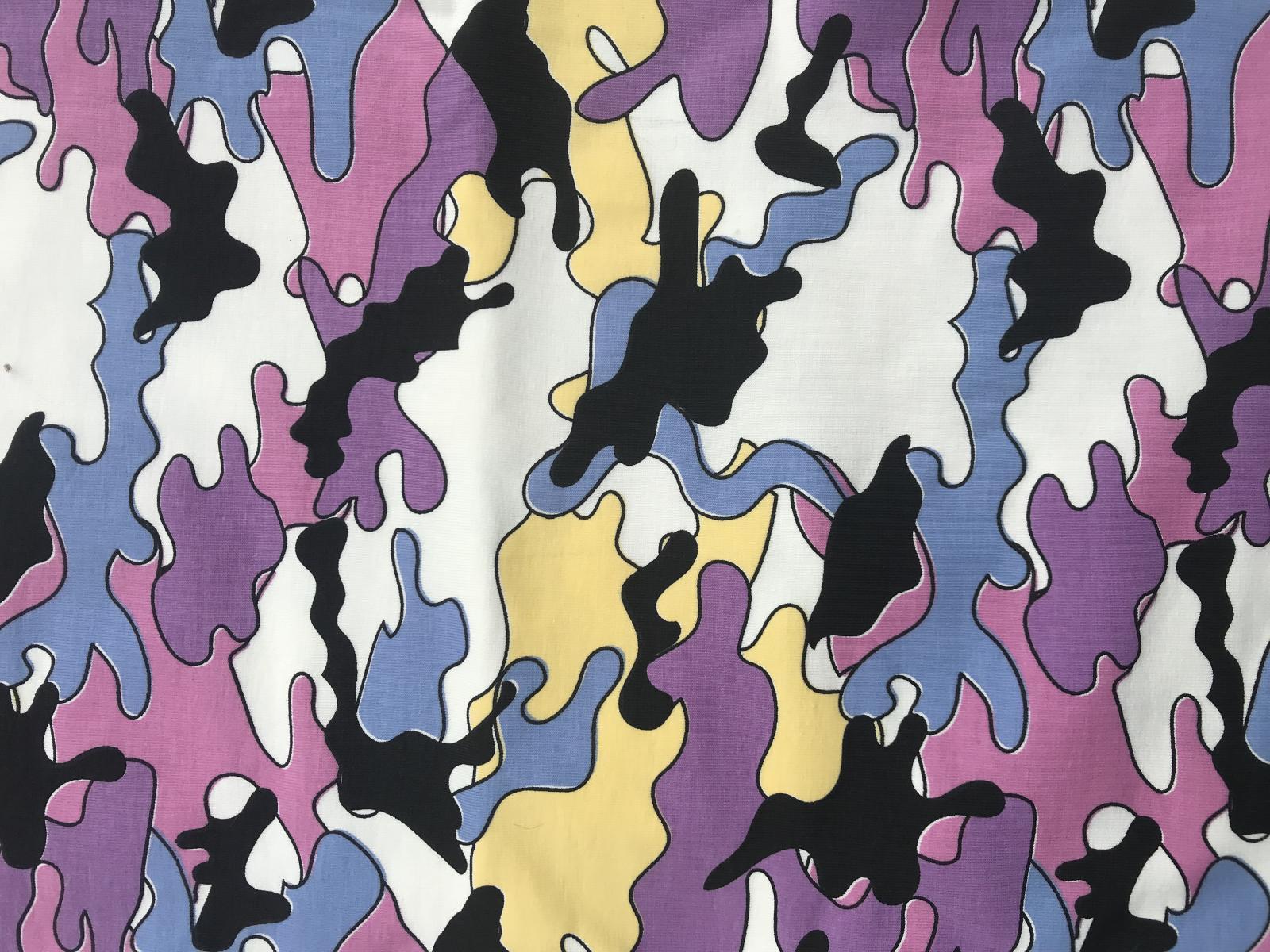 Camouflage Cotton Jersey UV Colour Changing Sun Reactive Fabric 58' MT955-12