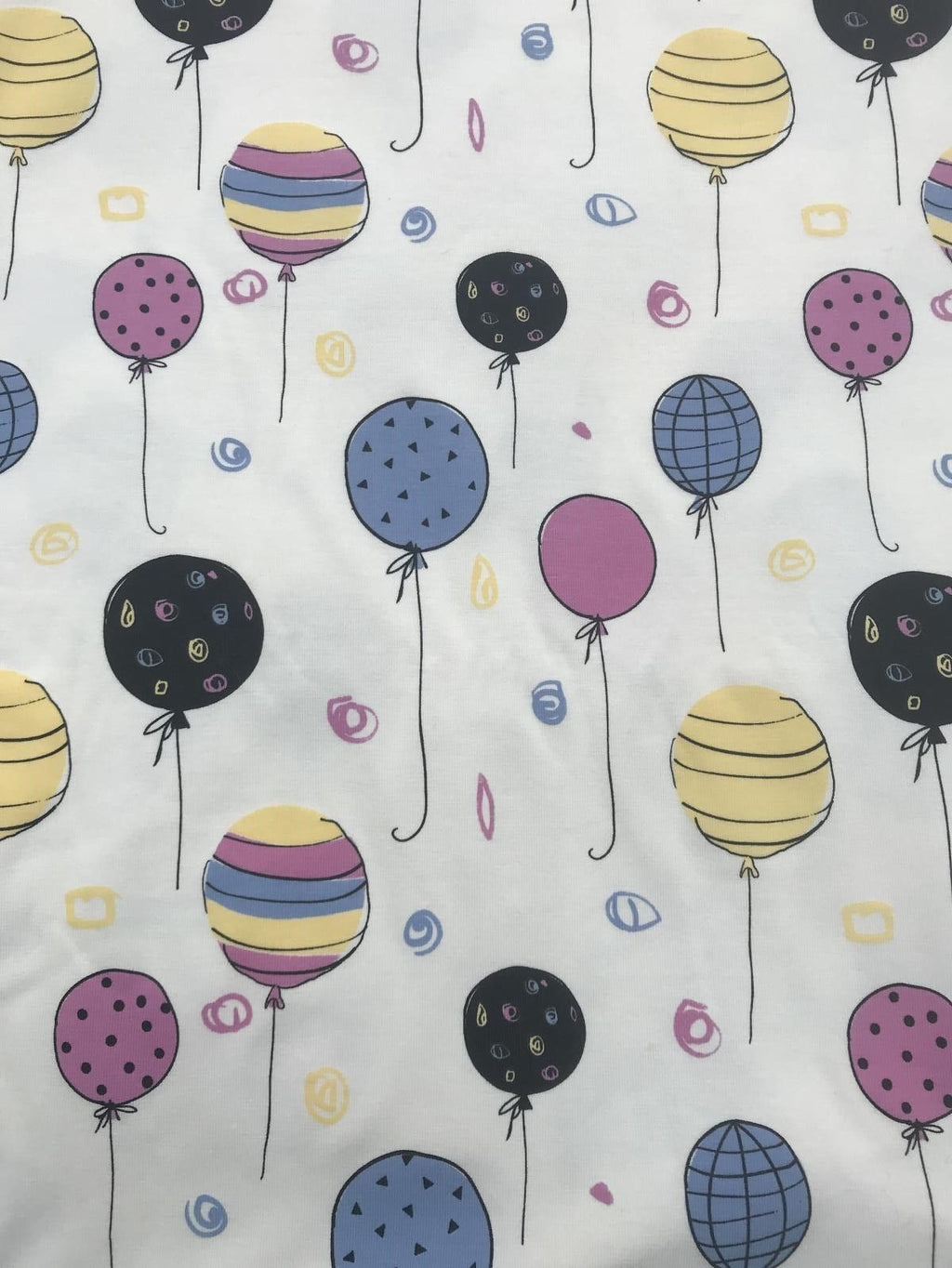 Balloons Cotton Jersey UV Colour Changing Light Sun Reactive Fabric 58