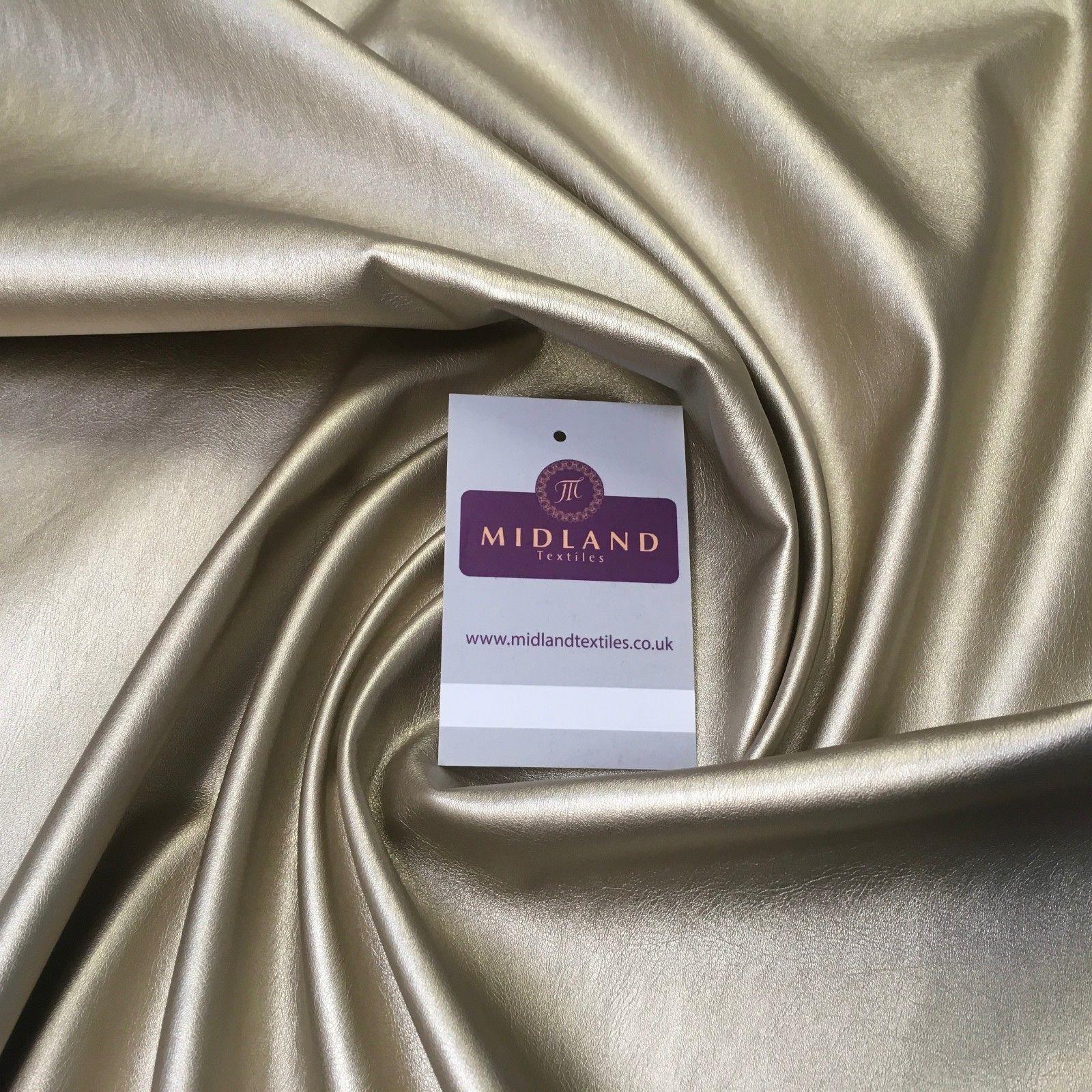 Shiny Metallic 2 way Stretch Leatherette Dress Fabric 55' Wide MK956 Mtex