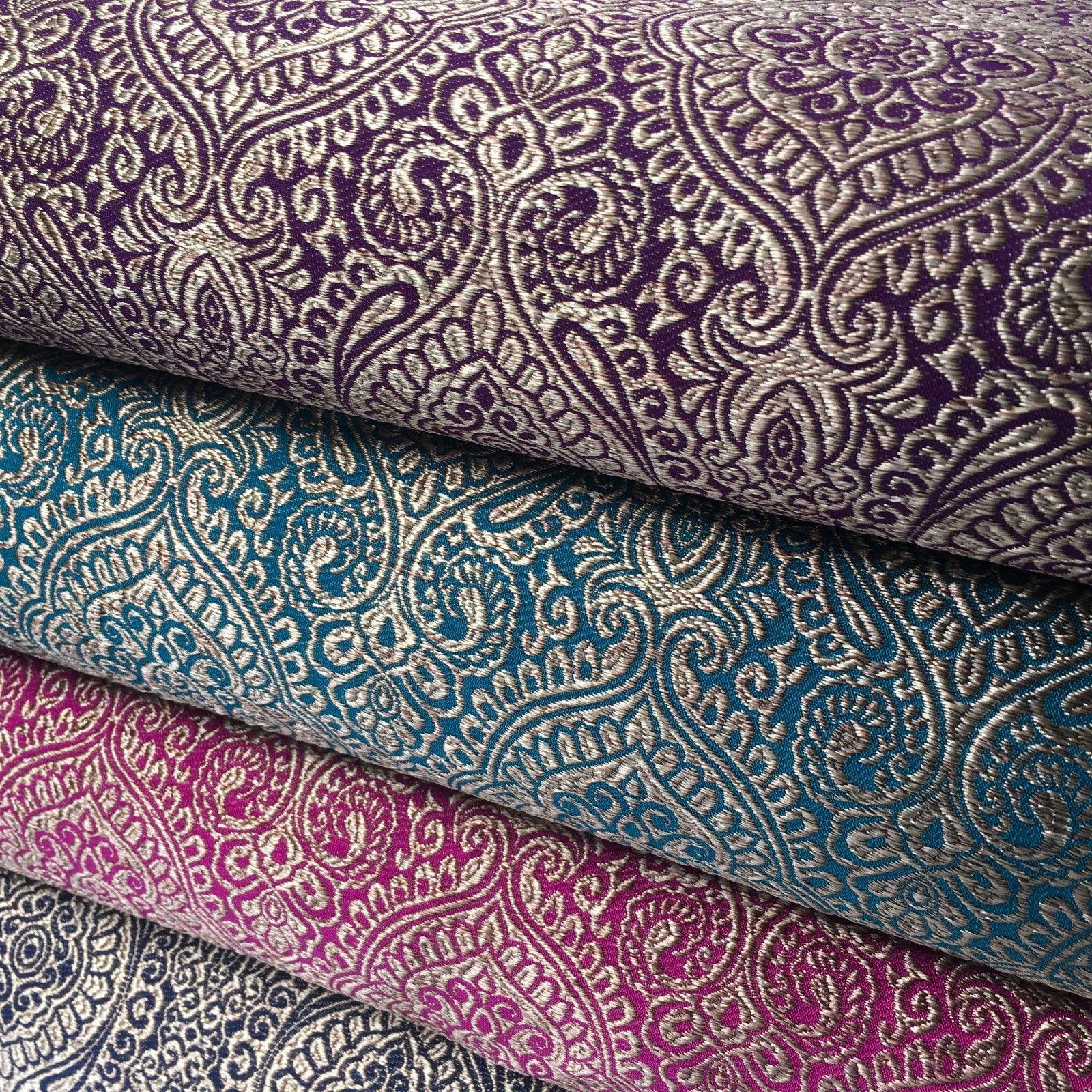 Gold Ornamental Lurex Indian Banarsi Brocade Fabric 52' Wide MA874 Mtex