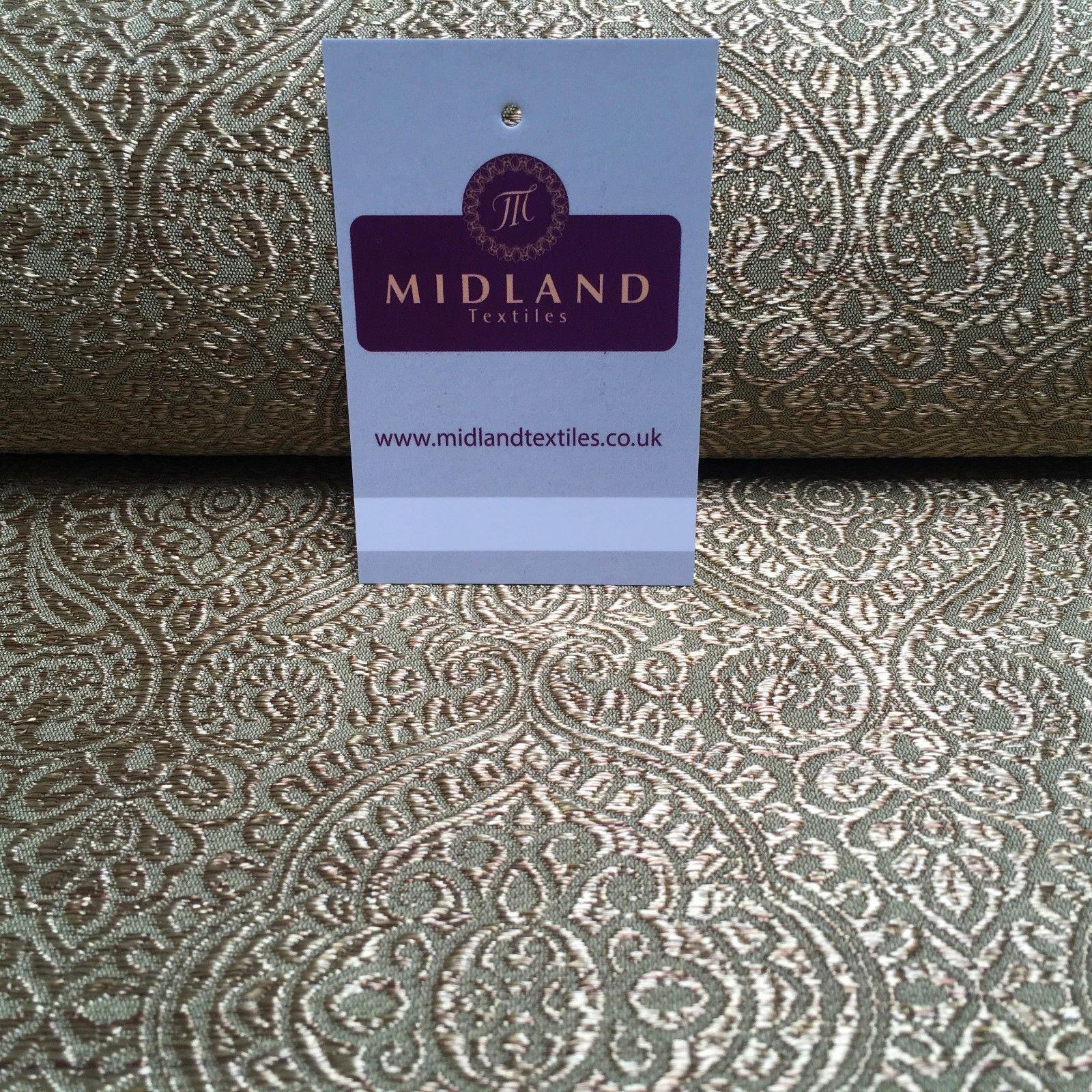 Gold Ornamental Lurex Indian Banarsi Brocade Fabric 52' Wide MA874 Mtex