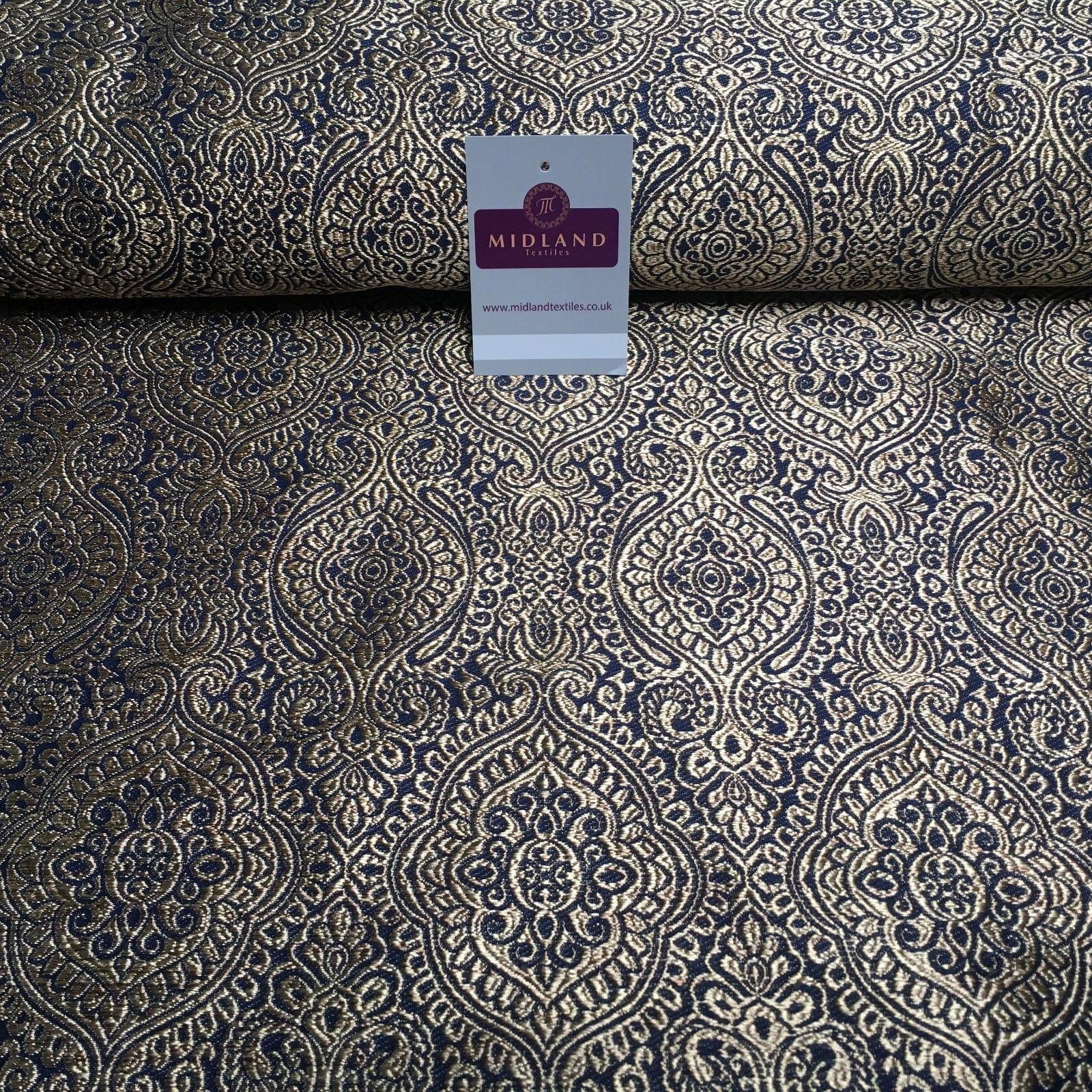 Gold Ornamental Lurex Indian Banarsi Brocade Fabric 52' Wide MA874 Mtex