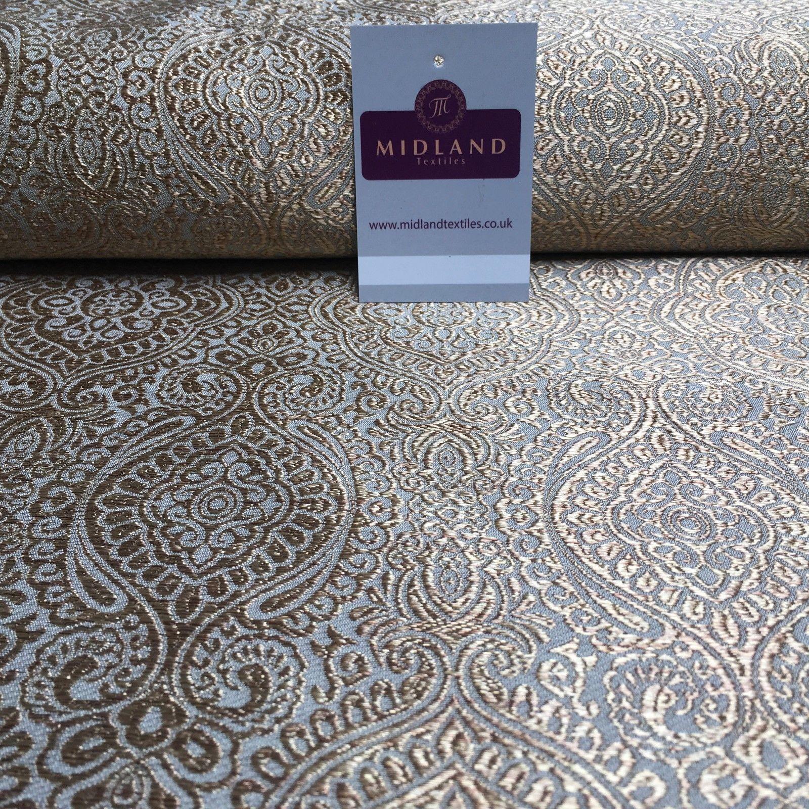 Gold Ornamental Lurex Indian Banarsi Brocade Fabric 52' Wide MA874 Mtex