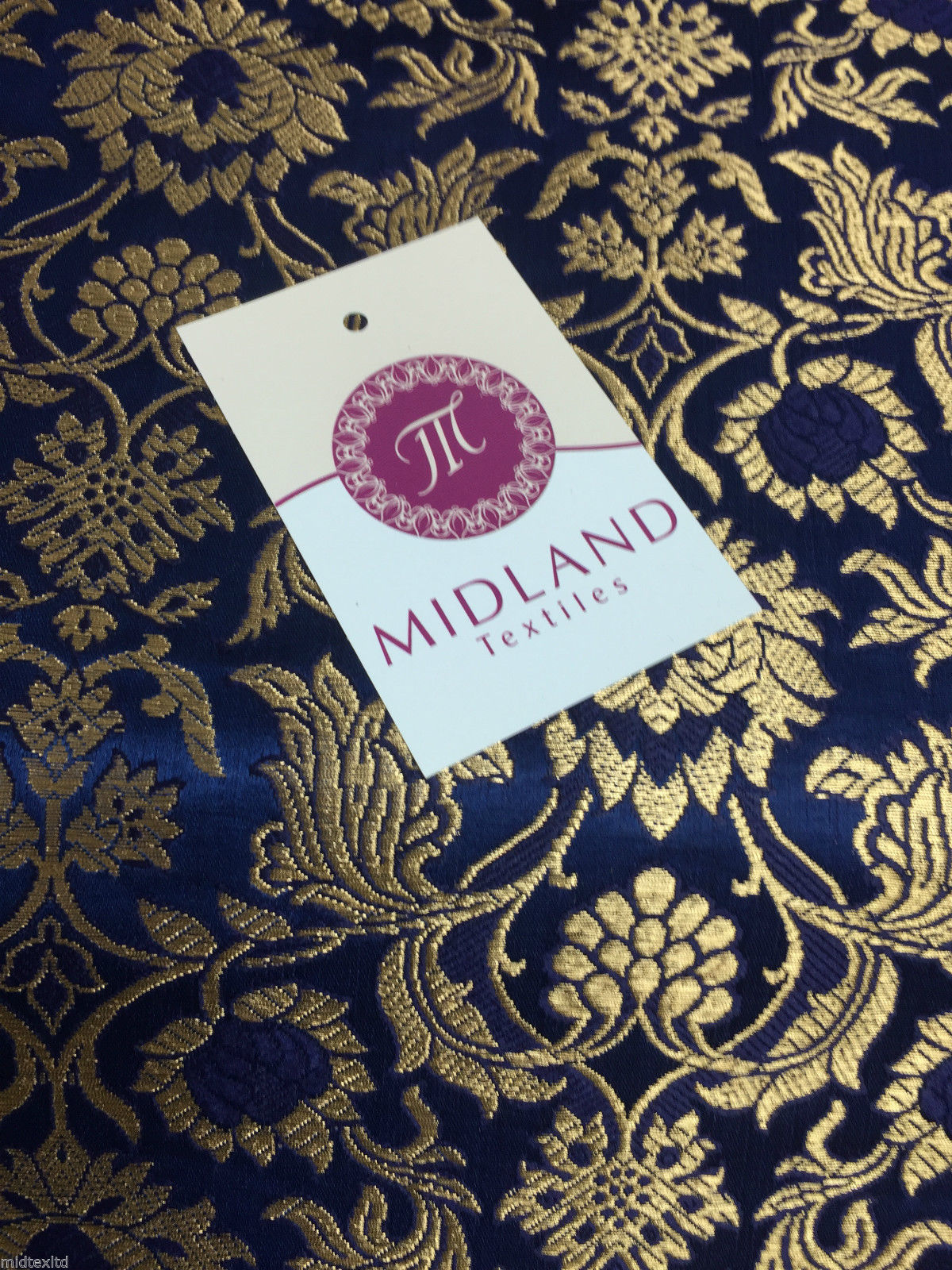 Indian Banarsi Gold Floral Faux Silk Brocade 43' Wide M245 Mtex