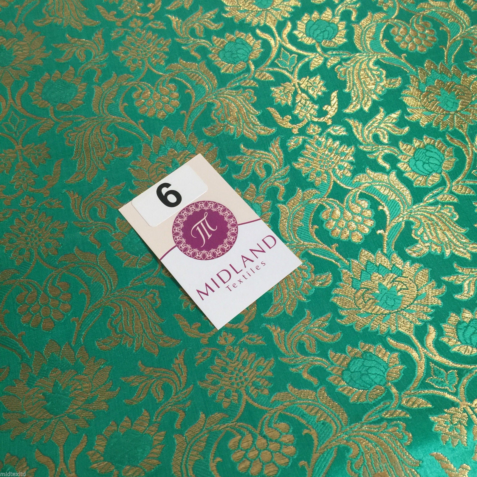 Indian Banarsi Gold Floral Faux Silk Brocade 43' Wide M245 Mtex