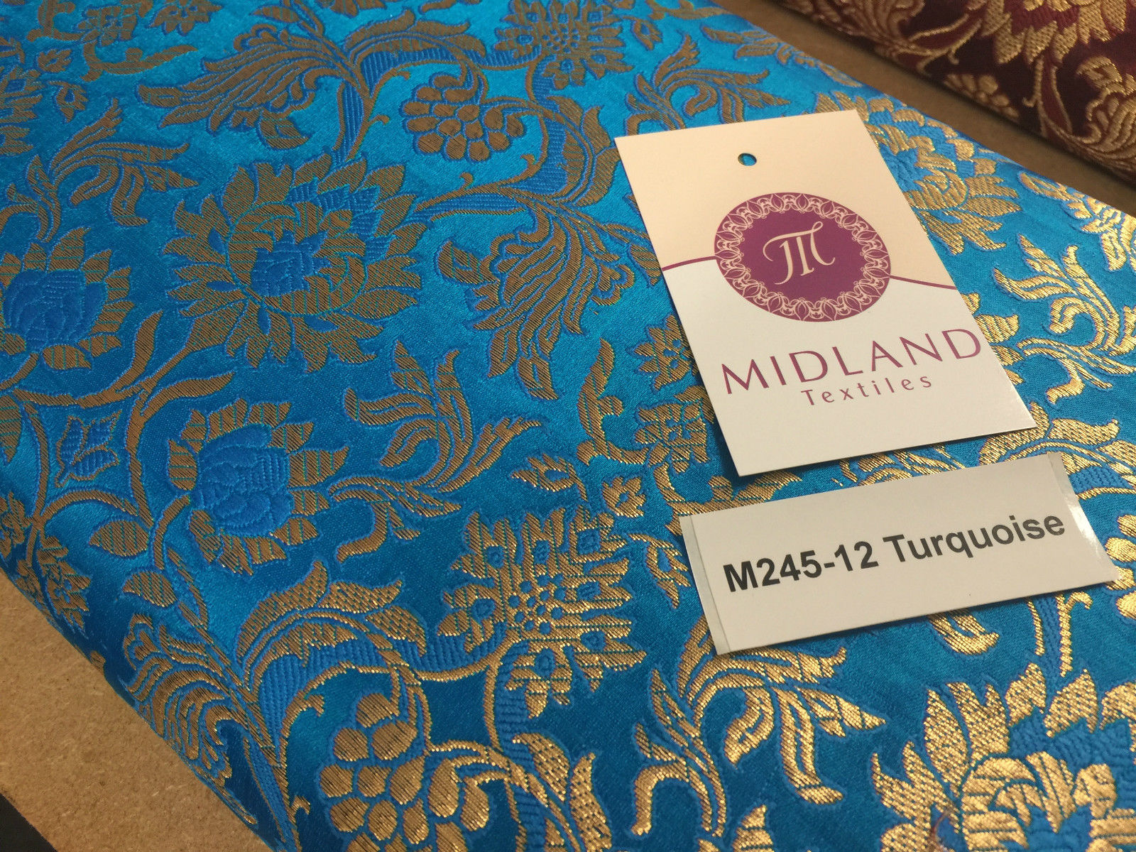 Indian Banarsi Gold Floral Faux Silk Brocade 43' Wide M245 Mtex