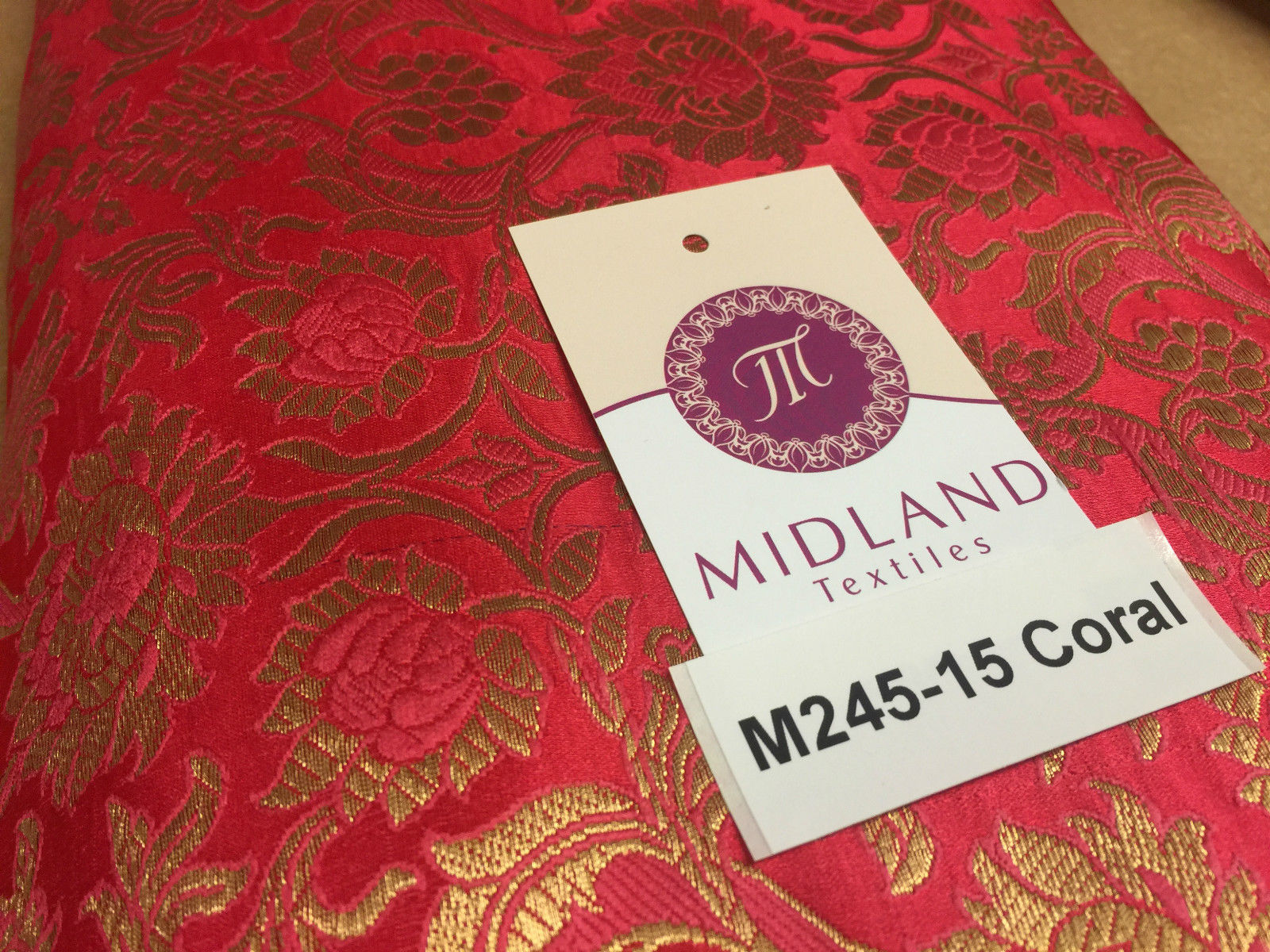 Indian Banarsi Gold Floral Faux Silk Brocade 43' Wide M245 Mtex