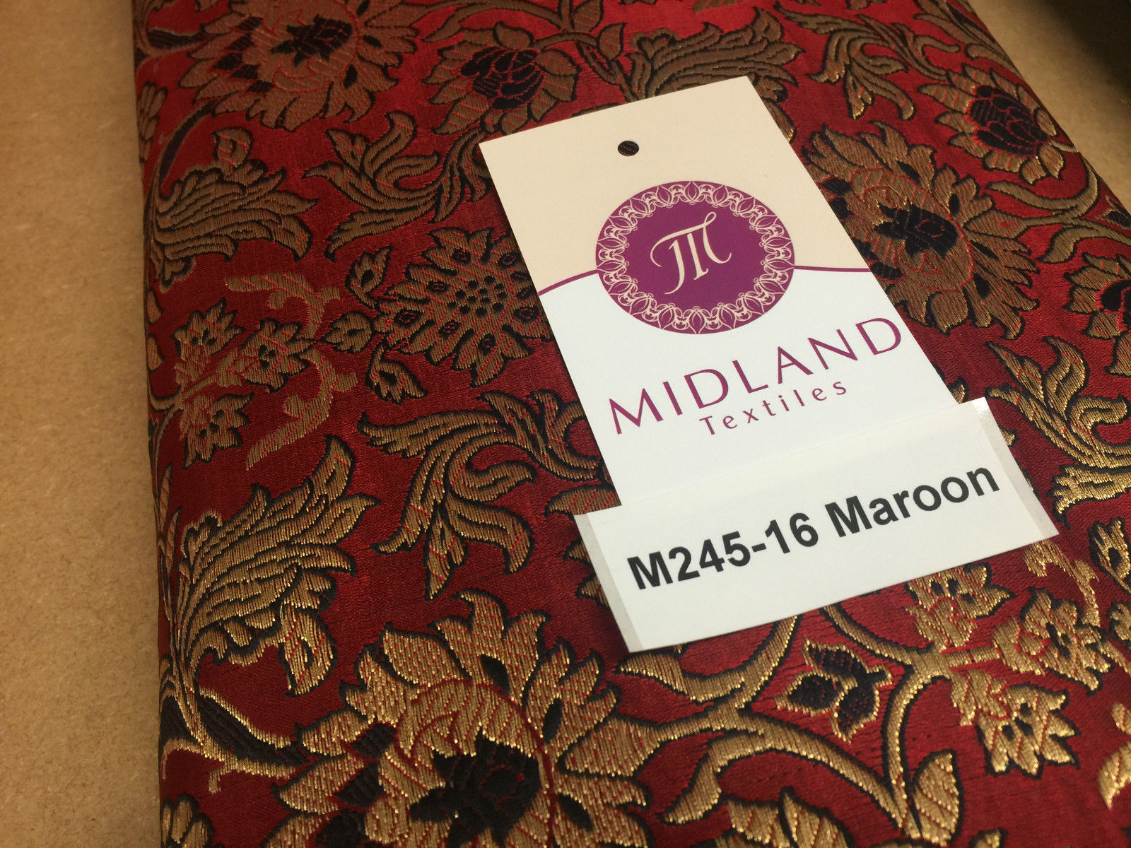 Indian Banarsi Gold Floral Faux Silk Brocade 43' Wide M245 Mtex