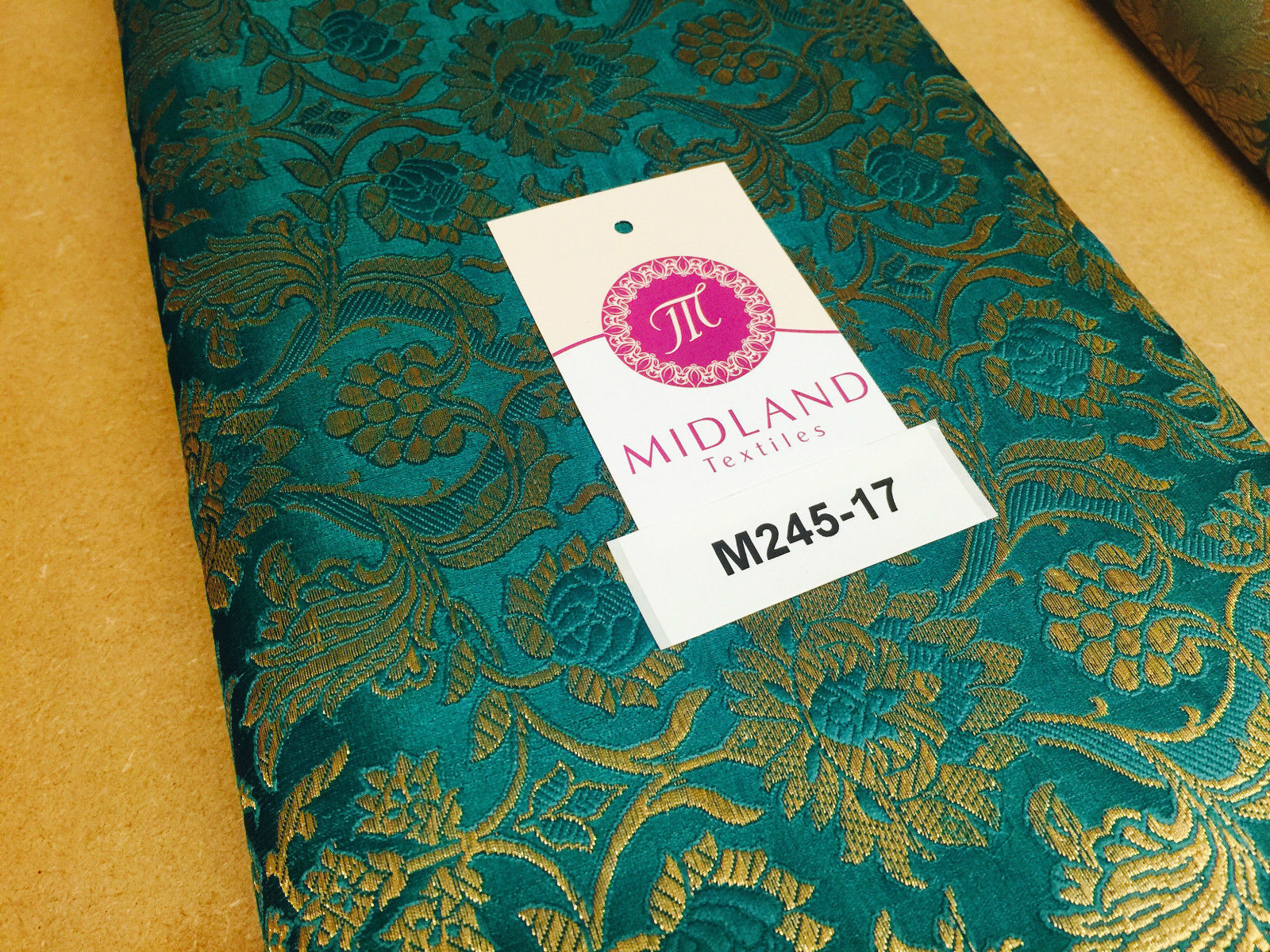 Indian Banarsi Gold Floral Faux Silk Brocade 43' Wide M245 Mtex