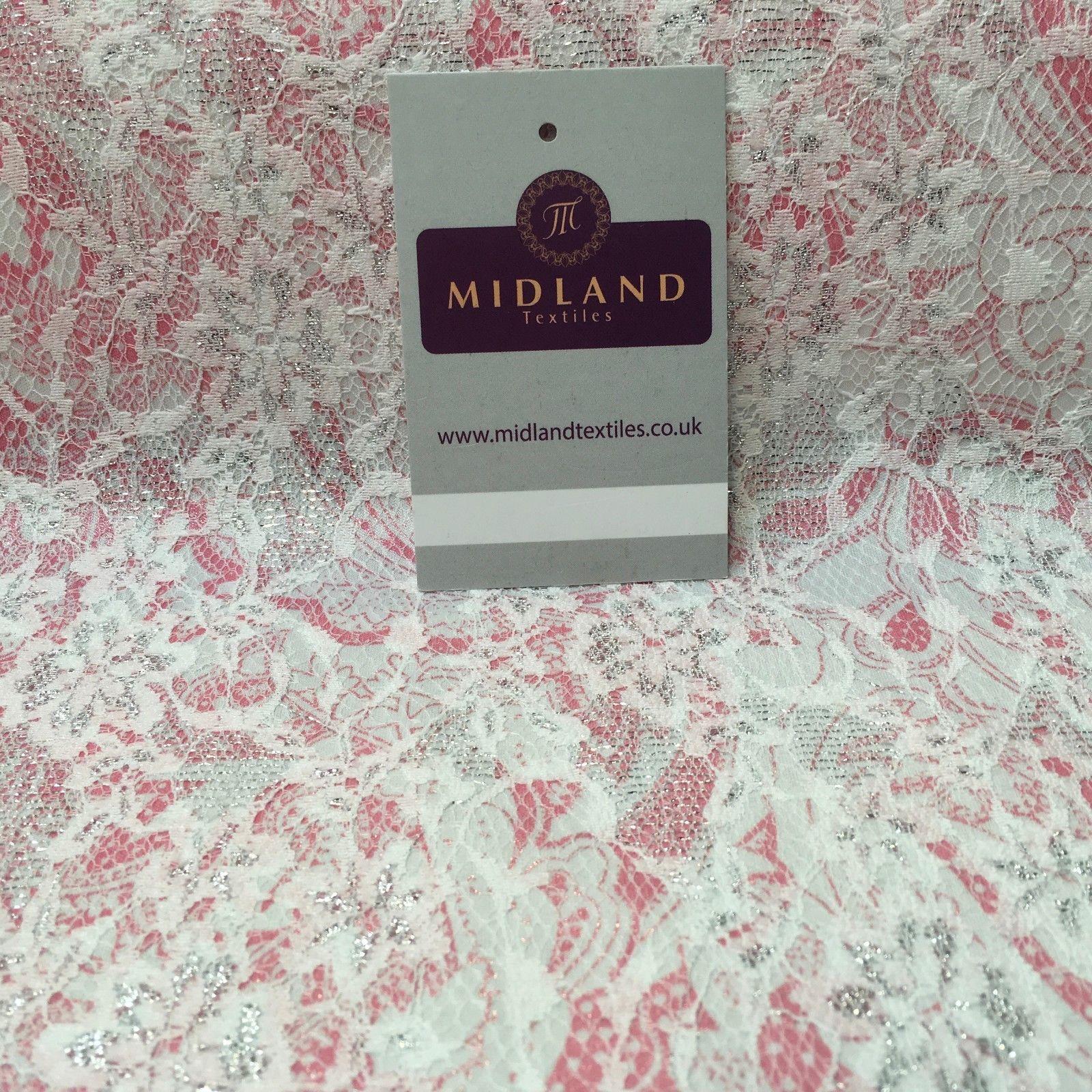 Metallic Paisley Jacquard Bonded Lace net Lycra Base Dress fabric 52' Wide MQ974