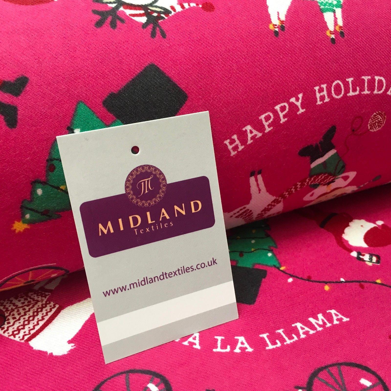 Pink Santa Cotton Wynciette Soft Brushed Flannel Fabric 56' Wide MK988-15