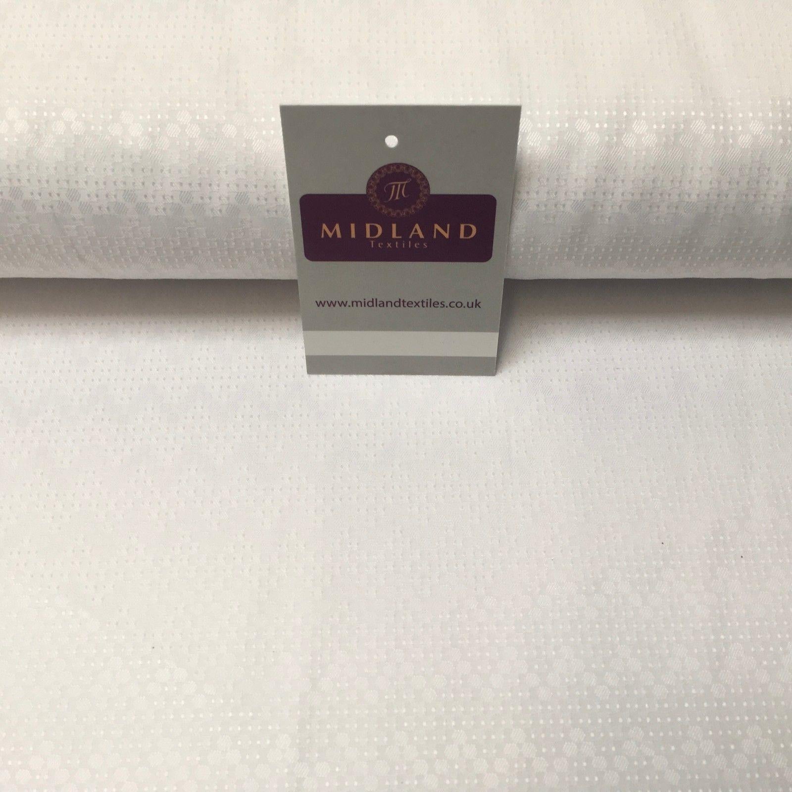 White Cardinal Self Print Jacquard Fabric ideal for Church Gowns 58' Wide MK989