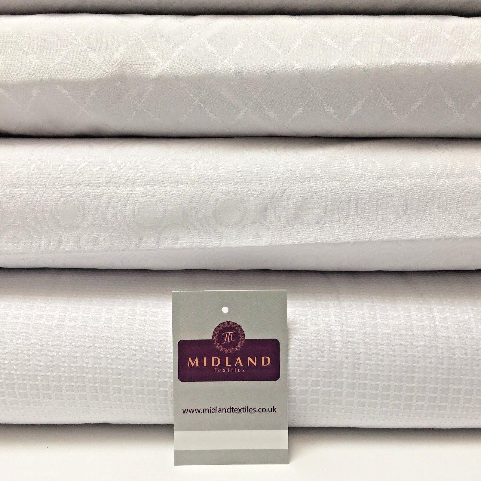 White Cardinal Self Print Jacquard Fabric ideal for Church Gowns 58' Wide MK989