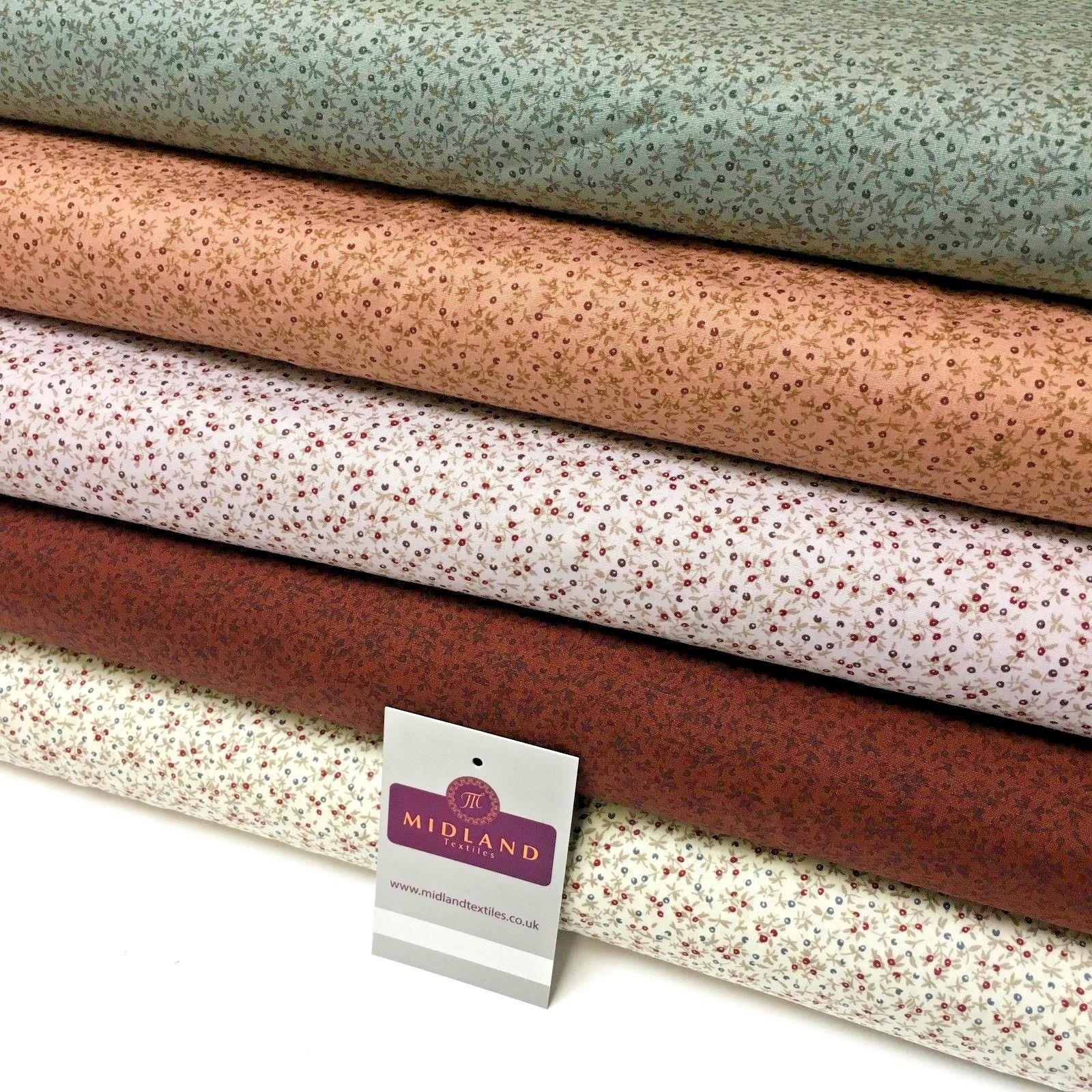 Small Floral 100% Cotton Poplin printed fabric 45' Wide M993 Mtex