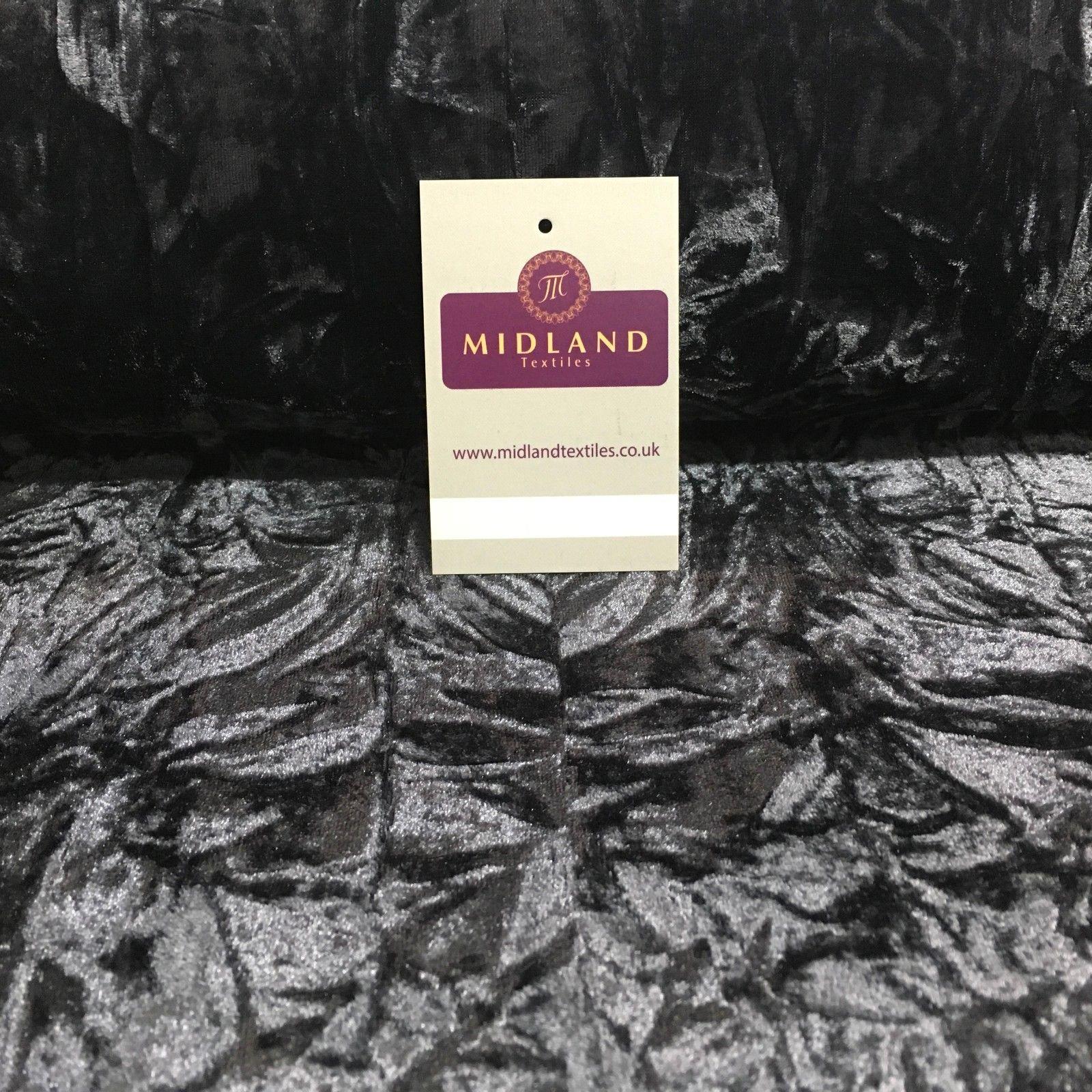 Crushed Creased Ice Velvet One way stretch Dress Fabric 58' M607 Mtex