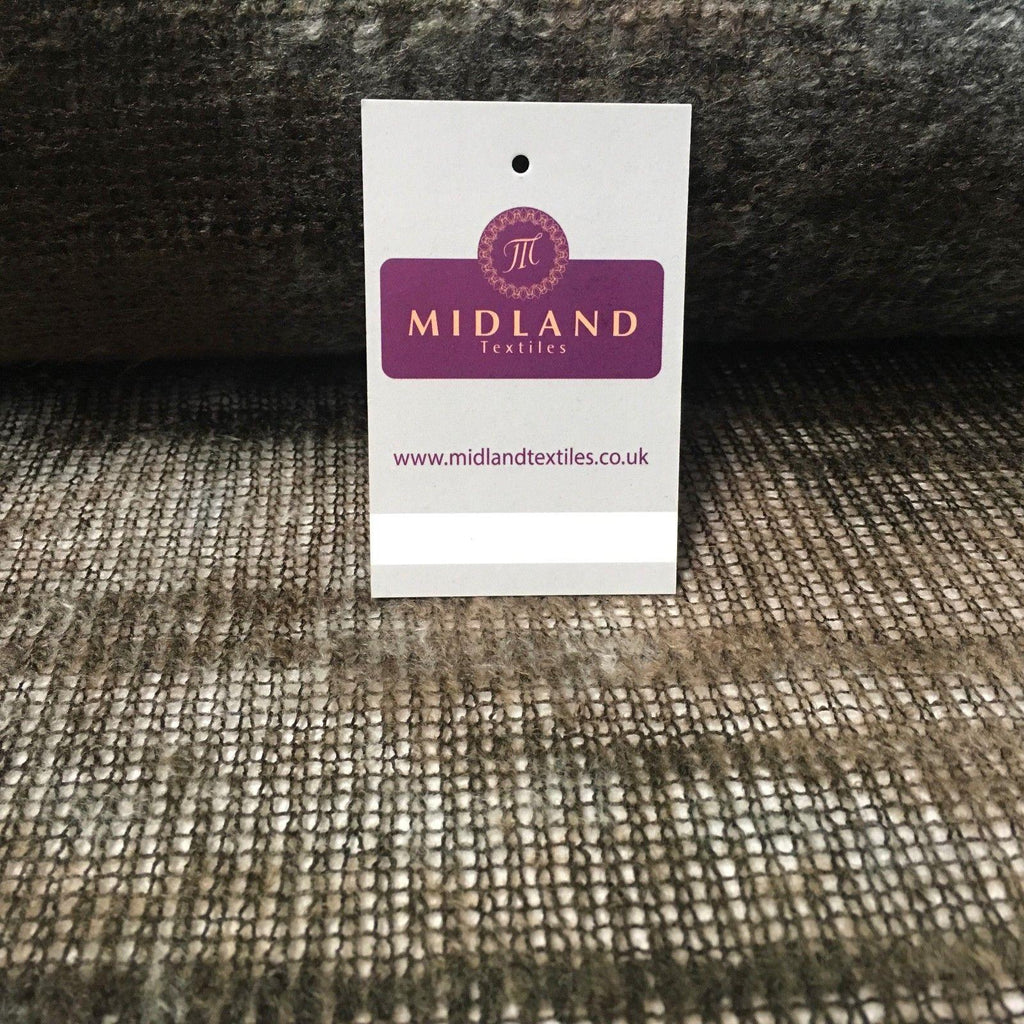 Brown Two tonal loose Boucle Knit wooly Scarf fabric 55