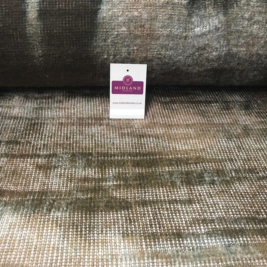 Brown Two tonal loose Boucle Knit wooly Scarf fabric 55