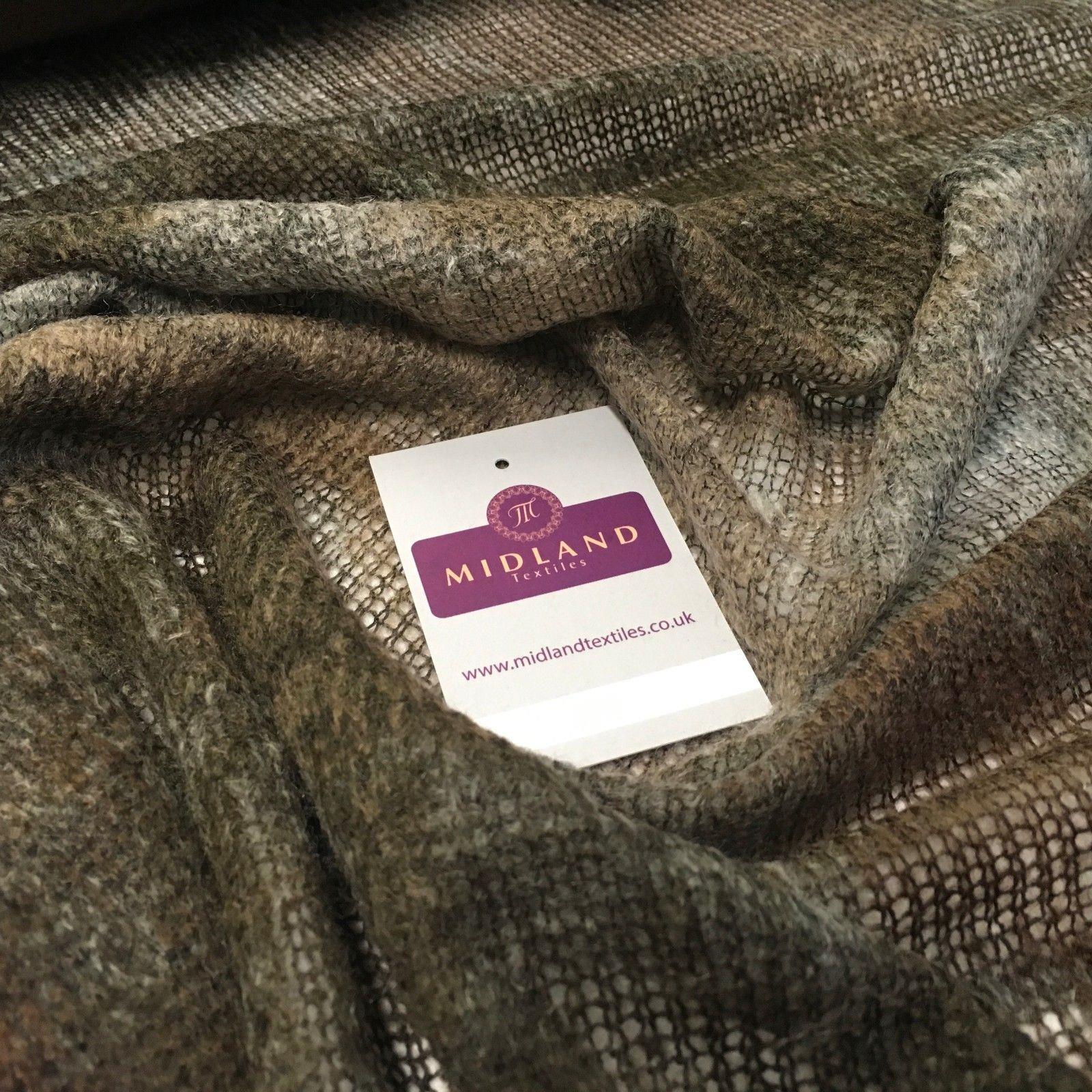 Brown Two tonal loose Boucle Knit wooly Scarf fabric 55' Wide MR996