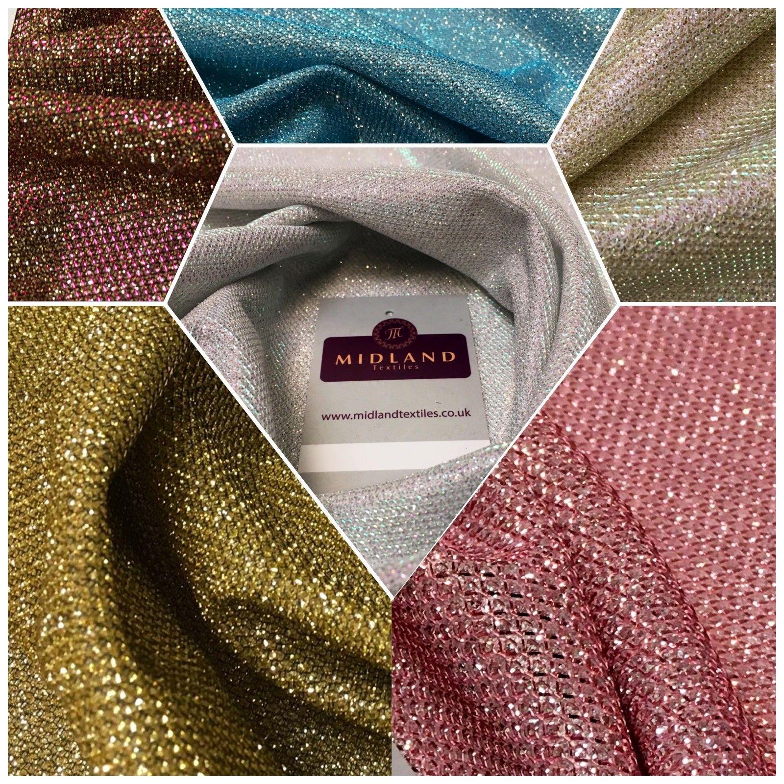 Sunshine Spangle Glitter Jersey mesh dress fabric 55' Wide ME1020 Mtex