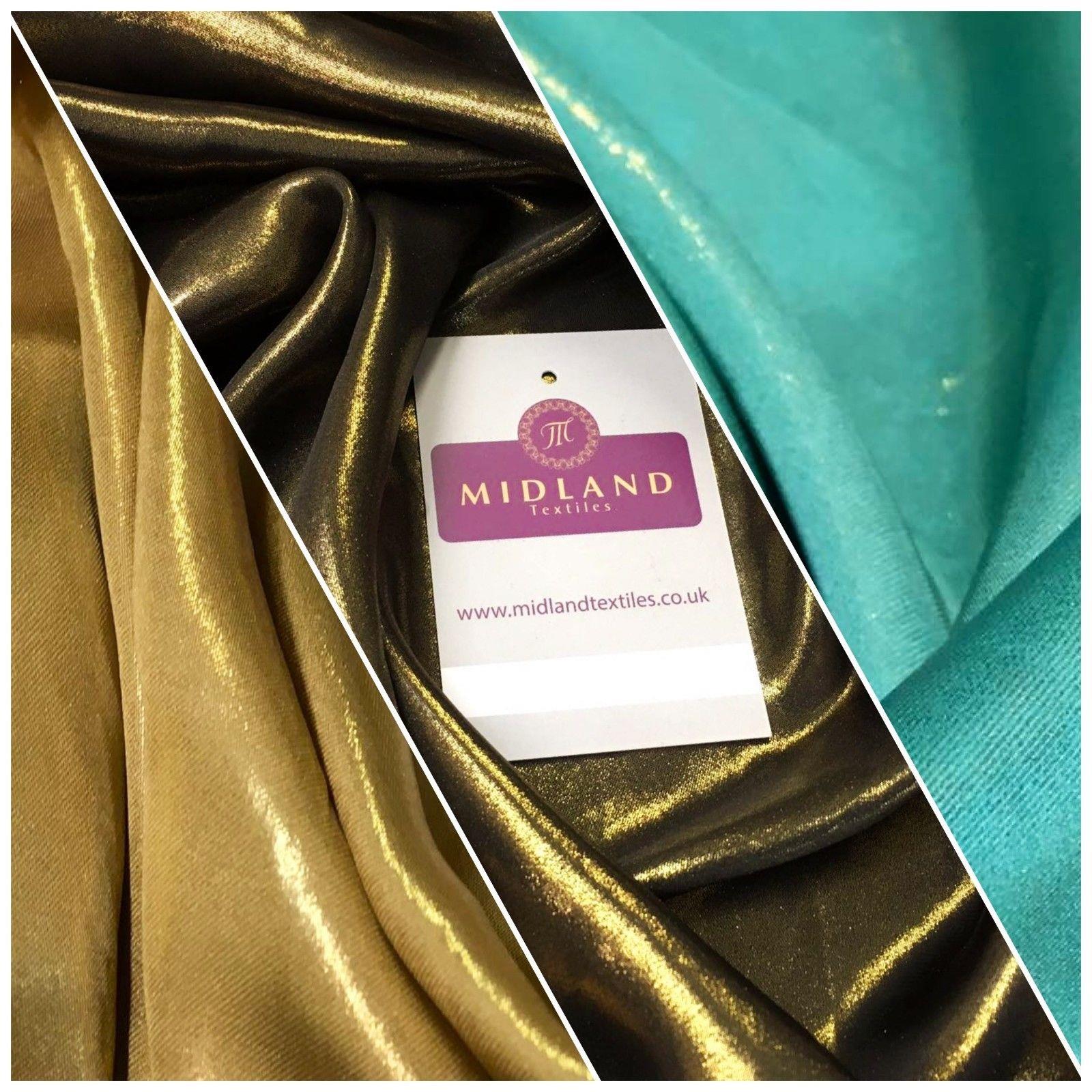 Silky Lightweight Charmeuse Shimmer Satin Foil Non-Stretch fabric 58' MQ1036