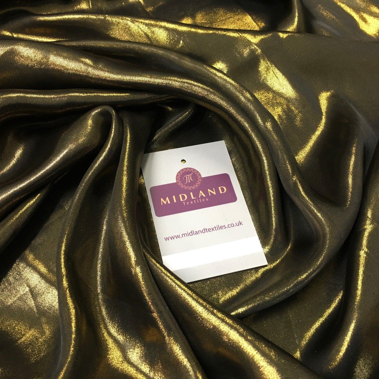 Silky Lightweight Charmeuse Shimmer Satin Foil Non-Stretch fabric 58' MQ1036