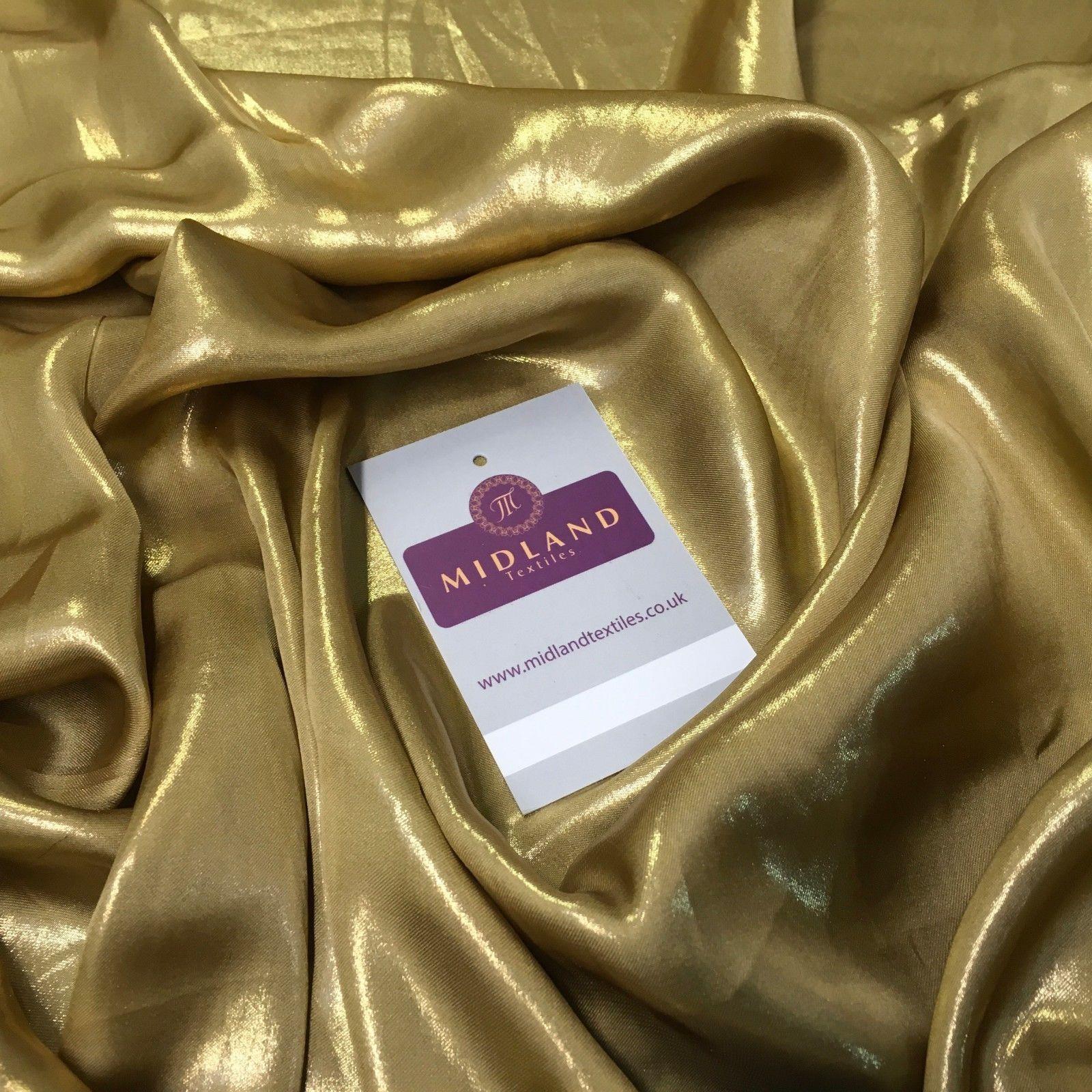 Silky Lightweight Charmeuse Shimmer Satin Foil Non-Stretch fabric 58' MQ1036