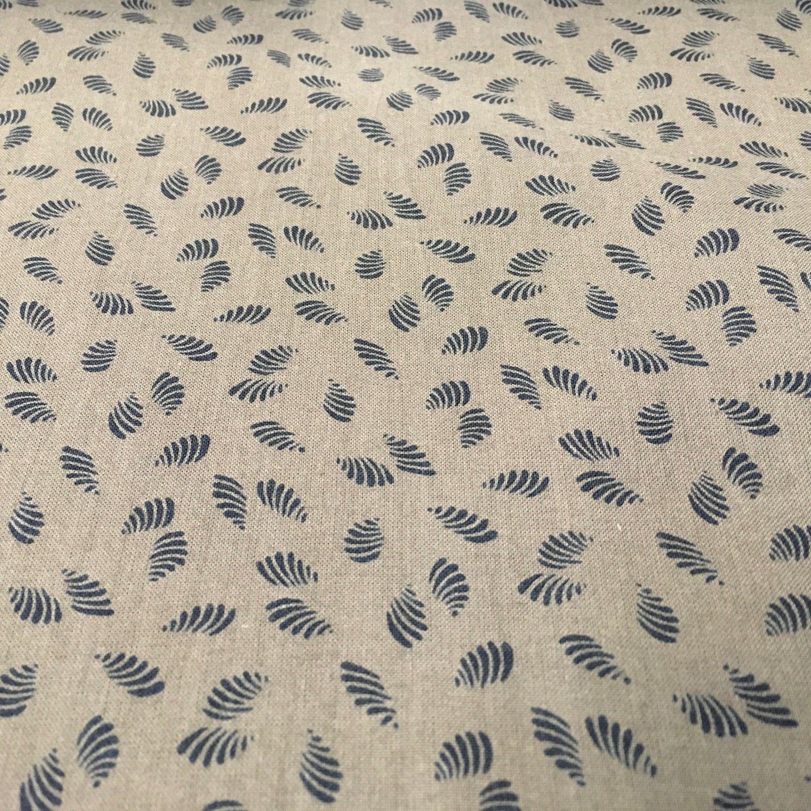 Taupe Grey Feather Leaf Print Cotton Wynciette Flannel Fabric 58' Wide M1019-3