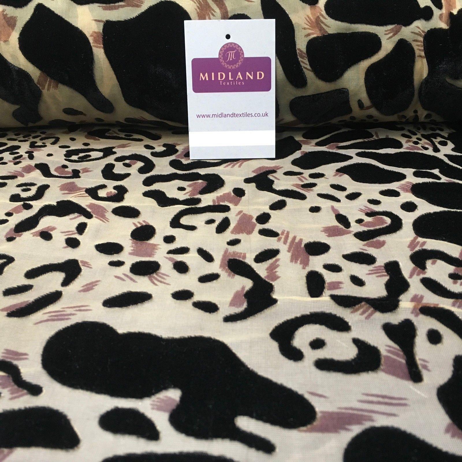 Lightweight Floral Velvet chiffon burnout Devore dress Fabric 50' Wide M999