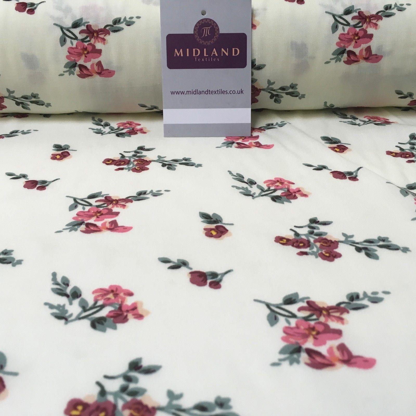 Small Floral Vintage Printed Viscose Dress Fabric 58' Wide MA1014 Mtex