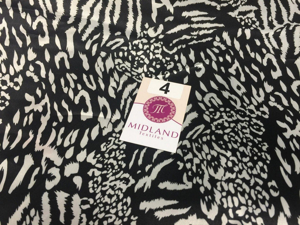 Animal Print lightweight silky Satin fabric 58