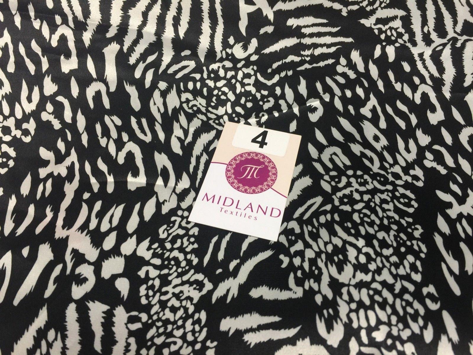 Animal Print lightweight silky Satin fabric 58' M88 Mtex