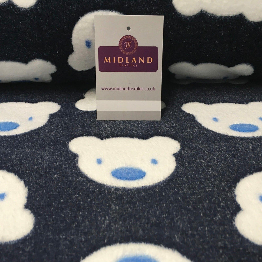 Teddy bears Soft Cuddle Fleece fabric ideal for blankets, throws 60