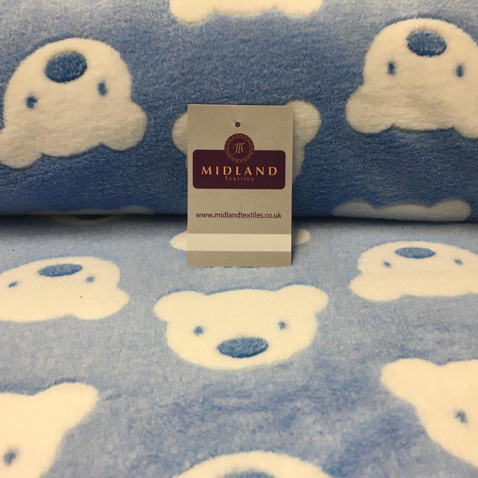 Teddy bears Soft Cuddle Fleece fabric ideal for blankets, throws 60' Wide MH1018