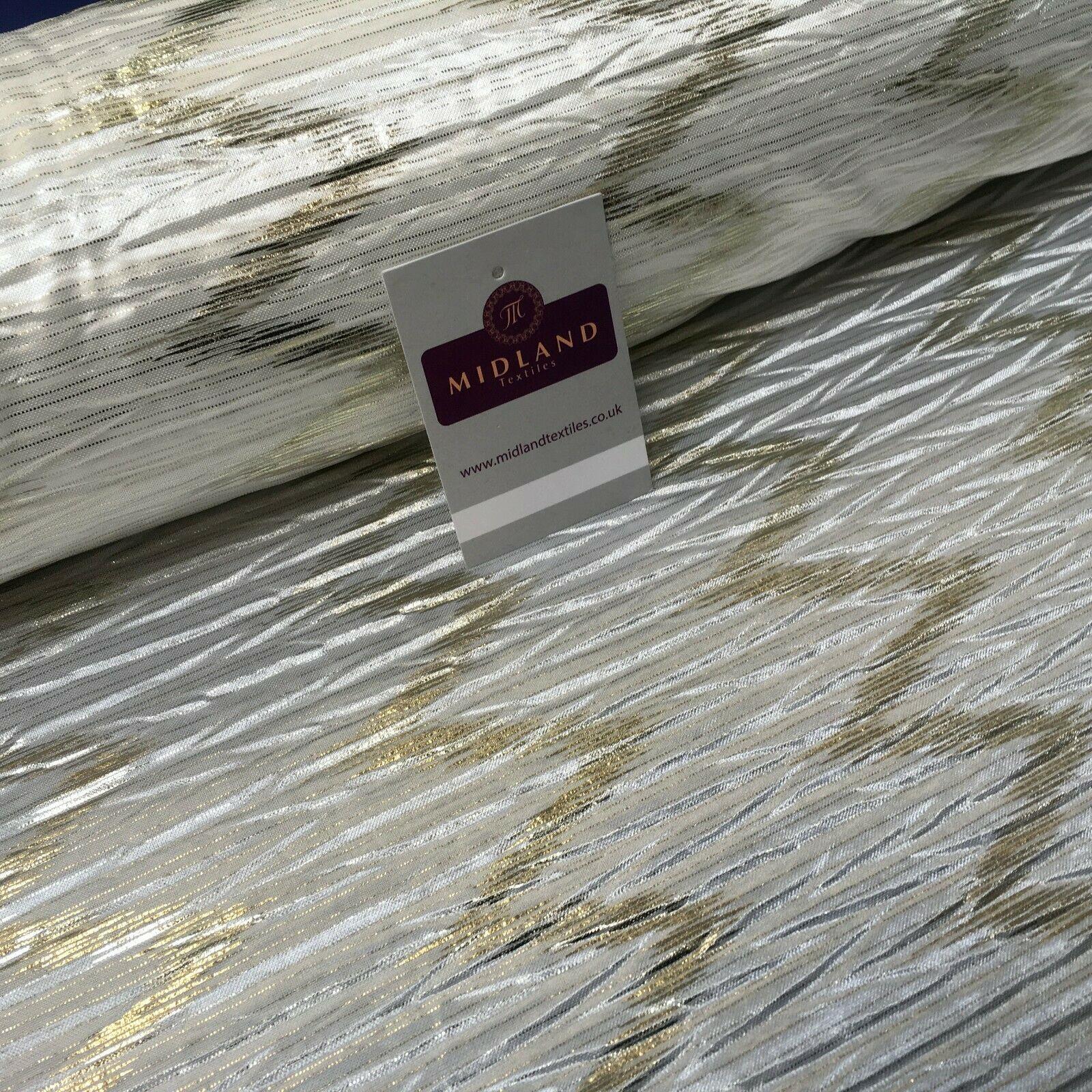Pleated Crinkle Chevron metallic foil Zigzag Jersey Dance Fabric MH1066 Mtex