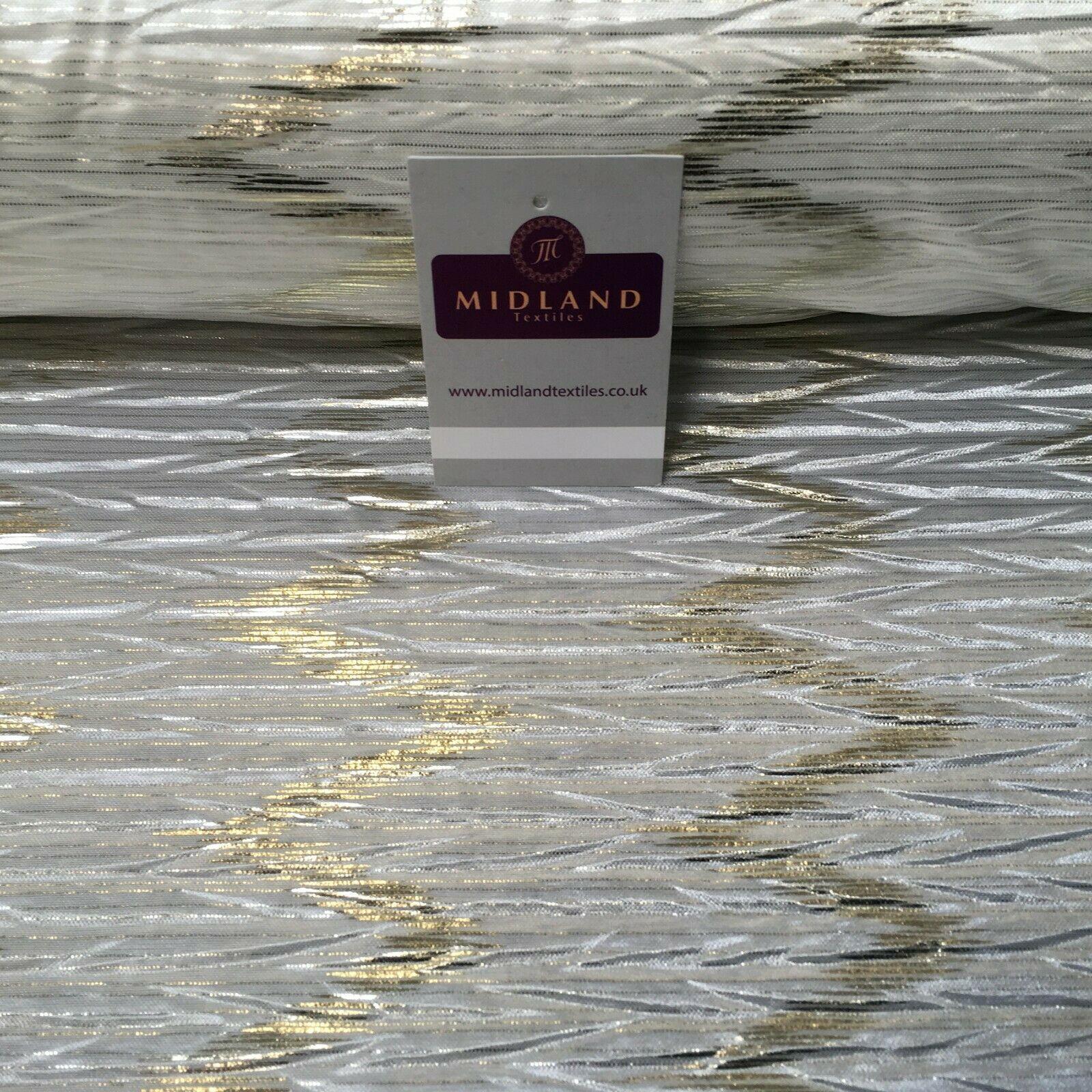 Pleated Crinkle Chevron metallic foil Zigzag Jersey Dance Fabric MH1066 Mtex
