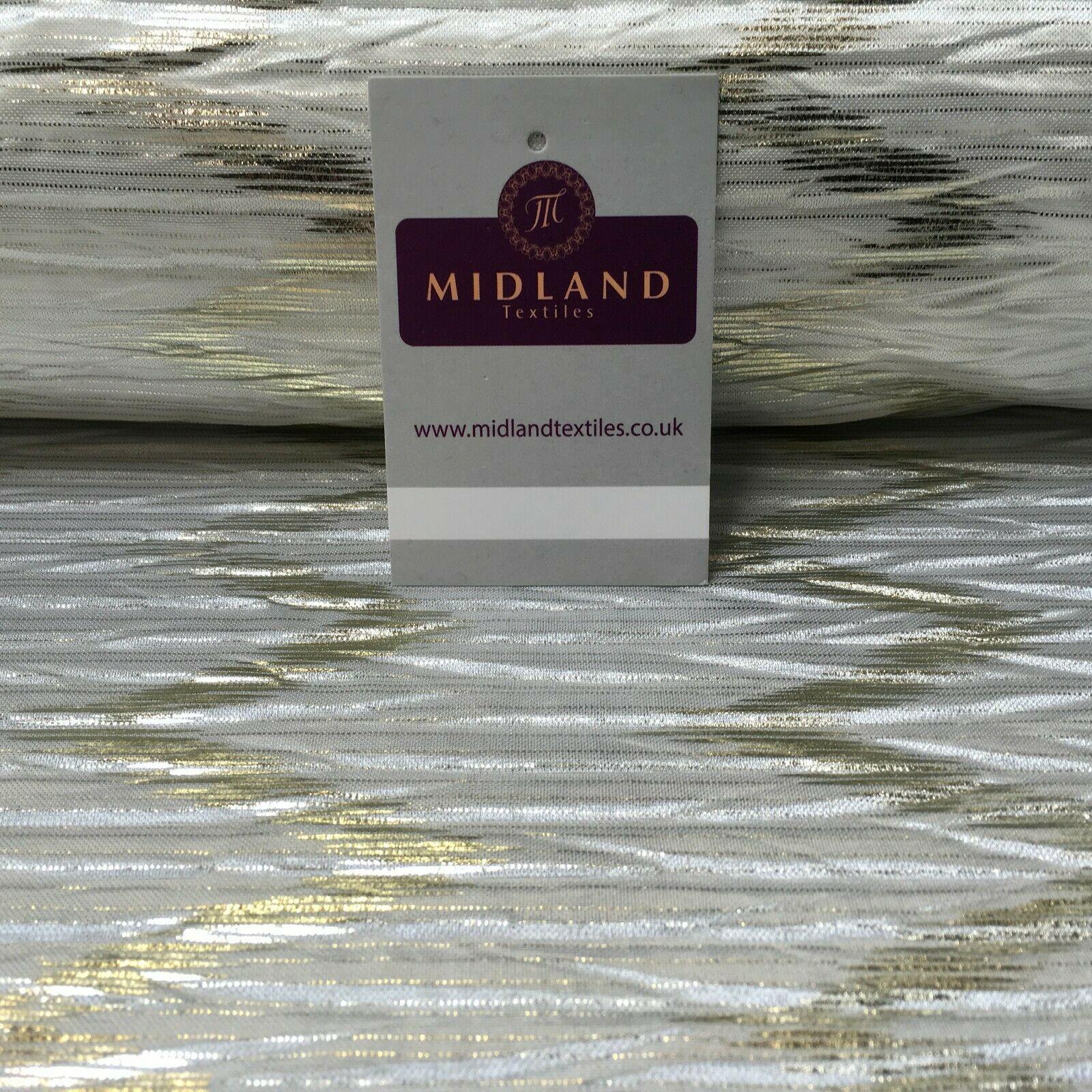 Pleated Crinkle Chevron metallic foil Zigzag Jersey Dance Fabric MH1066 Mtex