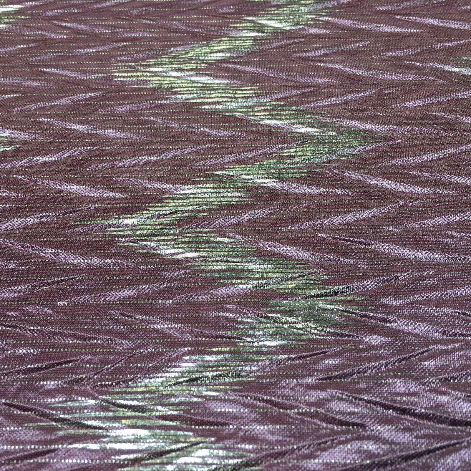 Pleated Crinkle Chevron metallic foil Zigzag Jersey Dance Fabric MH1066 Mtex