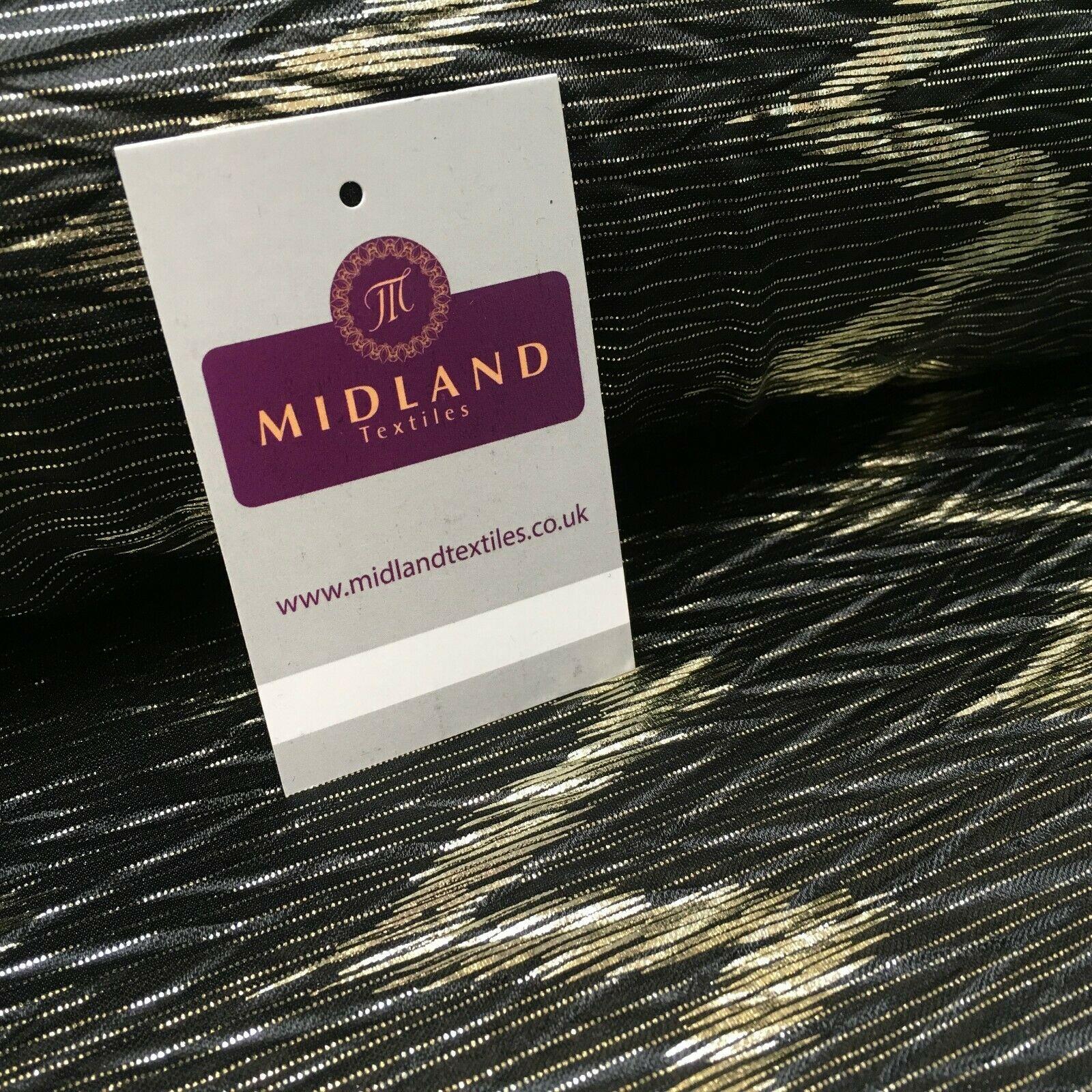 Pleated Crinkle Chevron metallic foil Zigzag Jersey Dance Fabric MH1066 Mtex