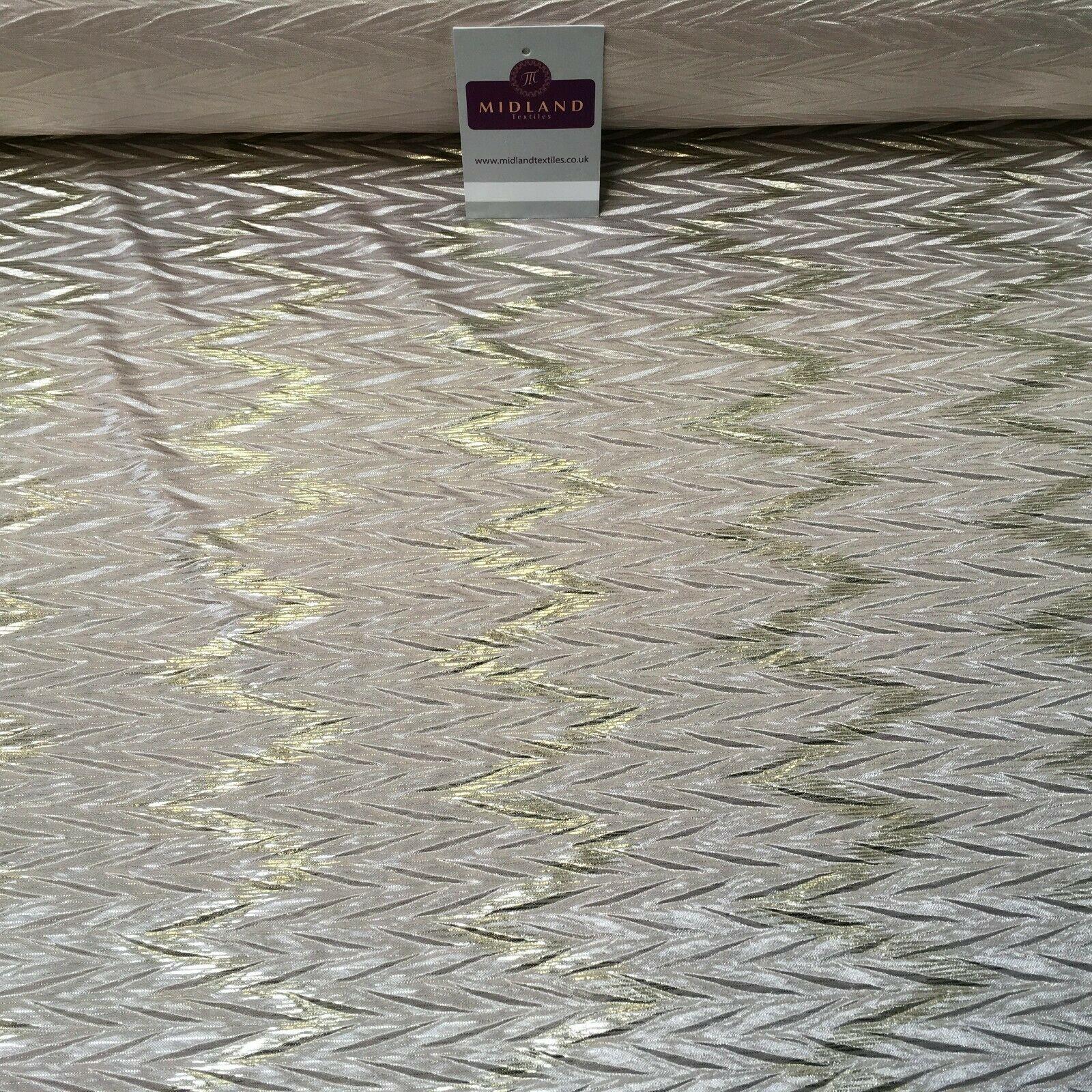 Pleated Crinkle Chevron metallic foil Zigzag Jersey Dance Fabric MH1066 Mtex