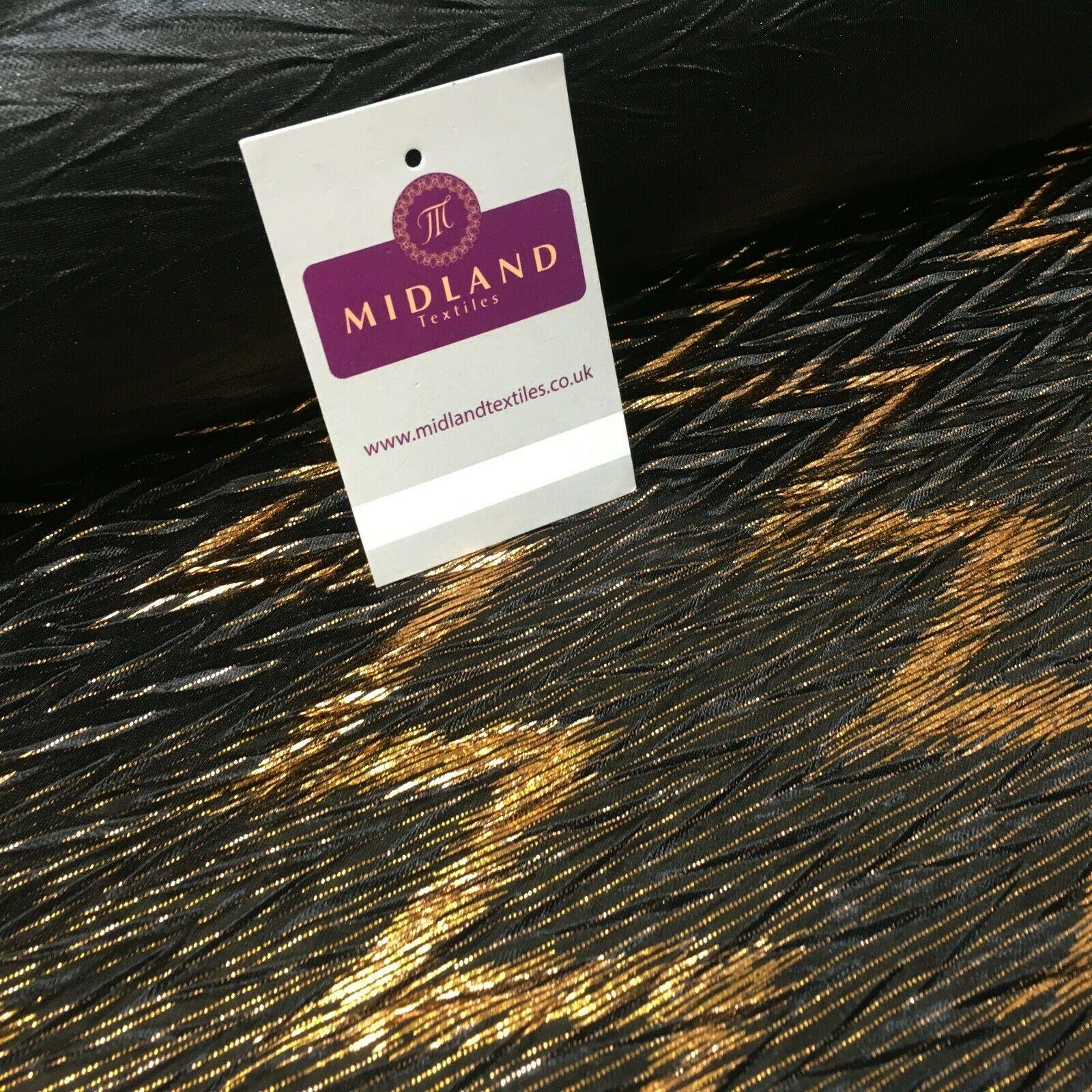 Pleated Crinkle Chevron metallic foil Zigzag Jersey Dance Fabric MH1066 Mtex