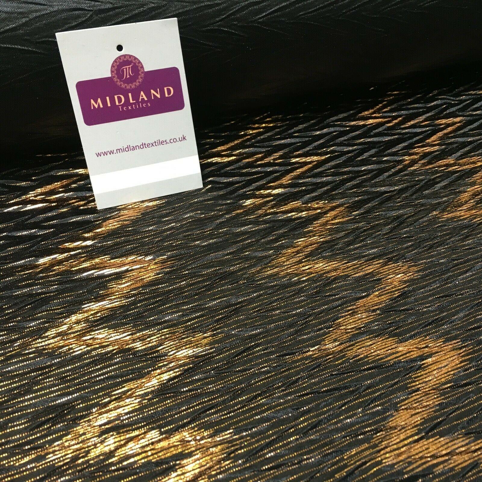 Pleated Crinkle Chevron metallic foil Zigzag Jersey Dance Fabric MH1066 Mtex