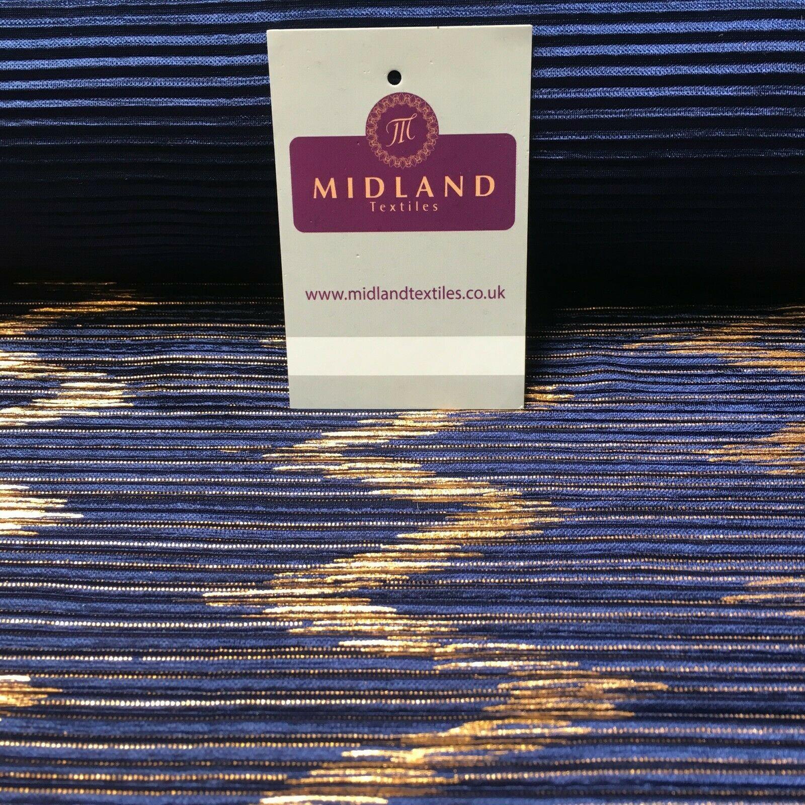 Pleated Crinkle Chevron metallic foil Zigzag Jersey Dance Fabric MH1066 Mtex