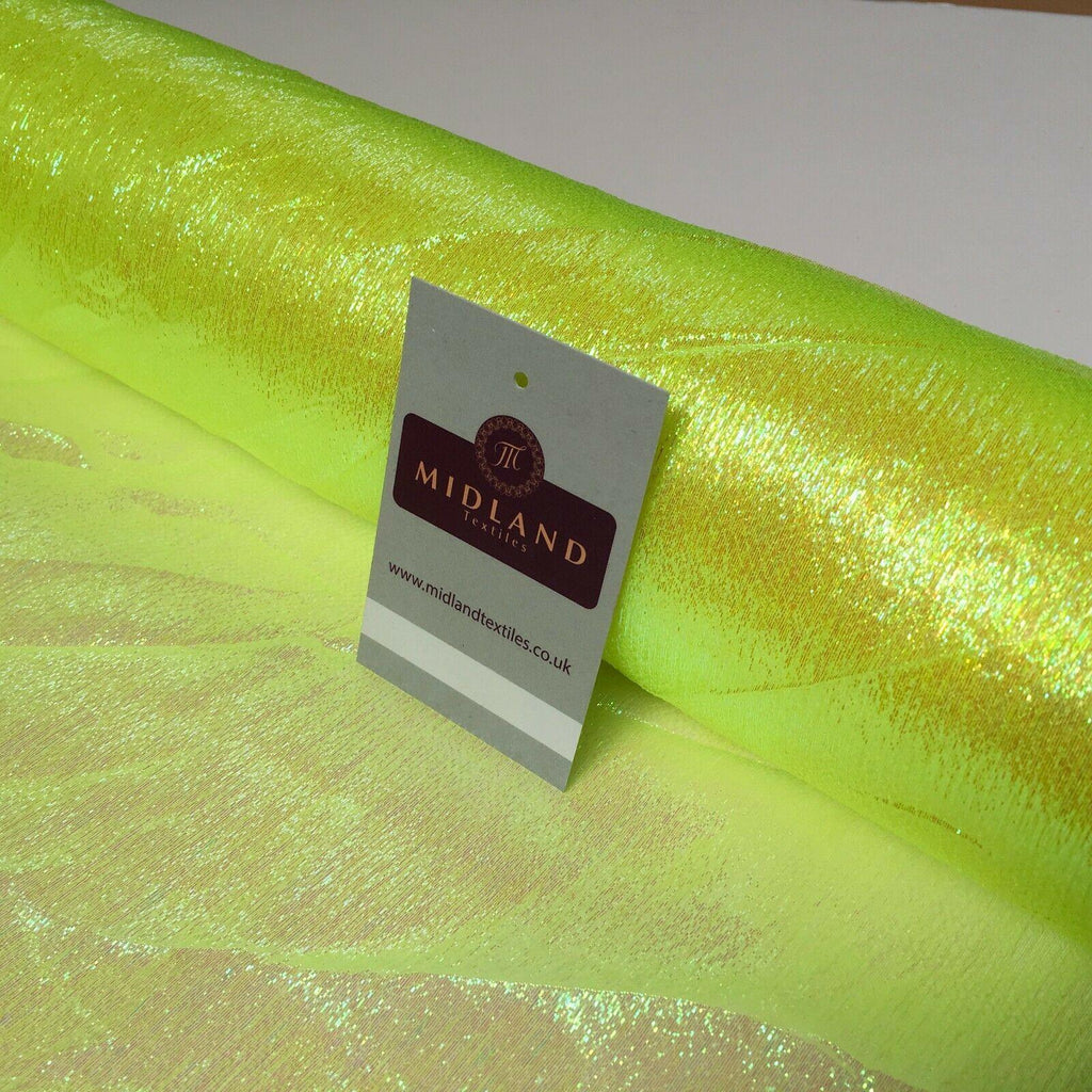 Pearlized Iridescent Crinkle Sheer Organza Fabric 130cm Wide MK1082 Mtex