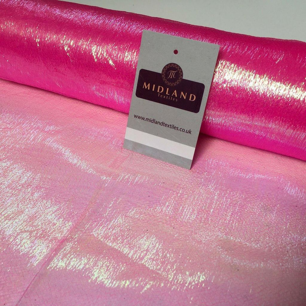 Pearlized Iridescent Crinkle Sheer Organza Fabric 130cm Wide MK1082 Mtex