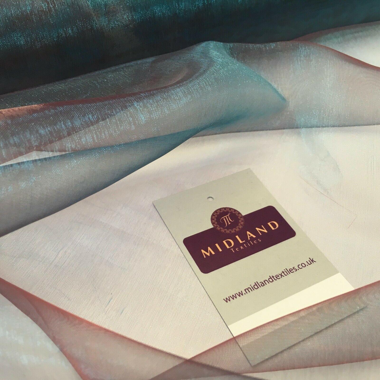Two Toned Organza Voile Dressmaking Dance Craft Fabric 150cm Wide MK1085